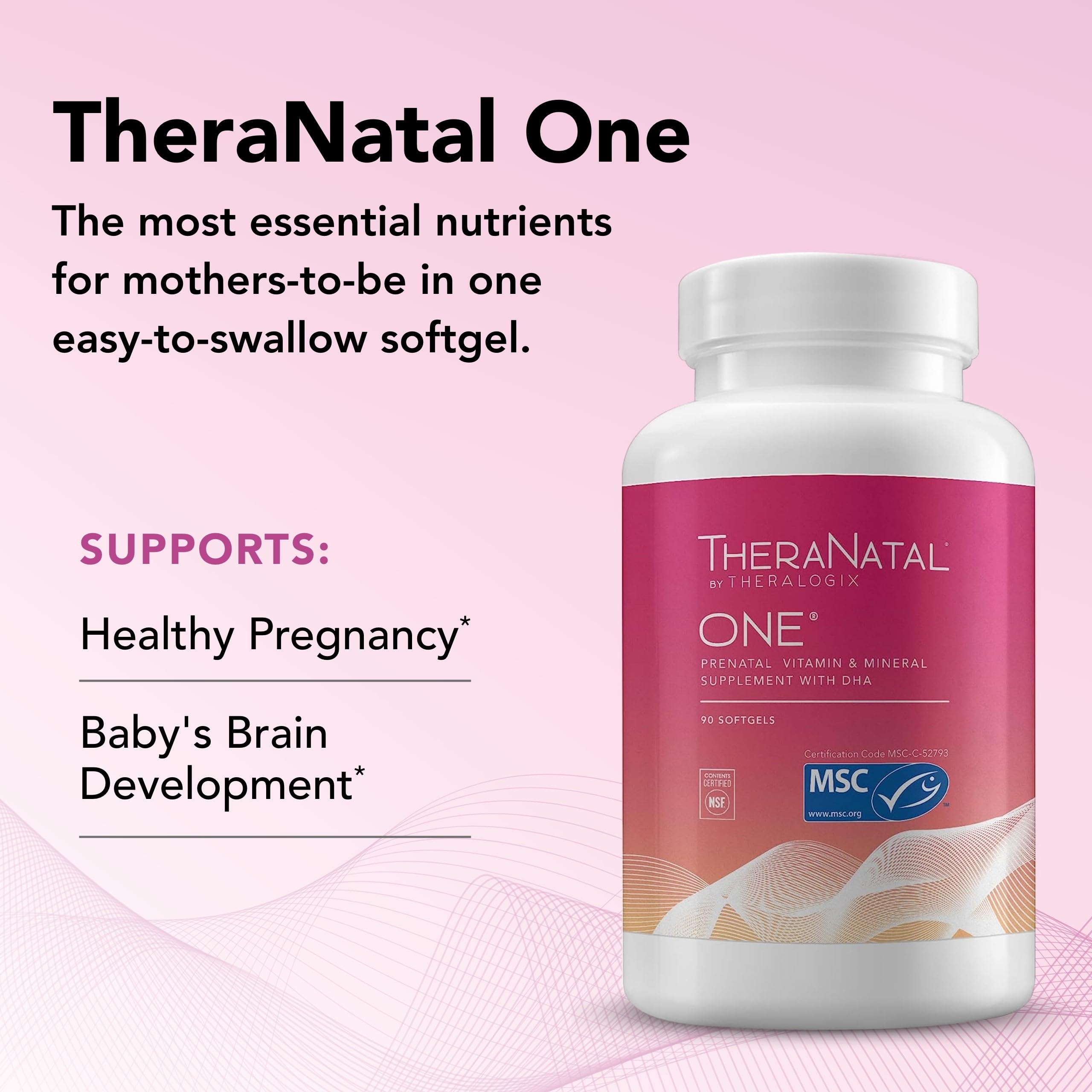 Theralogix TheraNatal One Prenatal Vitamin - 90-Day Supply - Prenatal Multivitamin Theralogix Au supplements