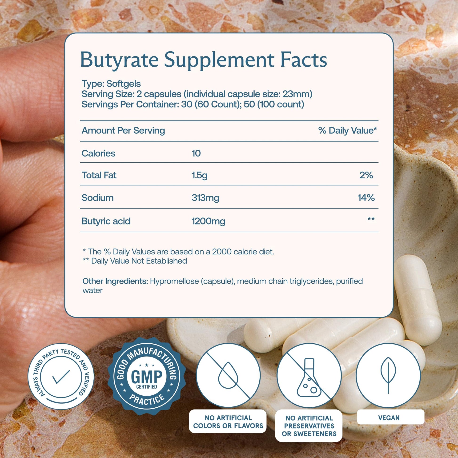 BodyBio Butyrate - Postbiotic for Gut Health, Digestive Support, Bloat, Gas & Constipation Relief, Leaky Gut Repair - Sodium + Butyric Acid Supplement for GI Wellness BodyBio Au supplements
