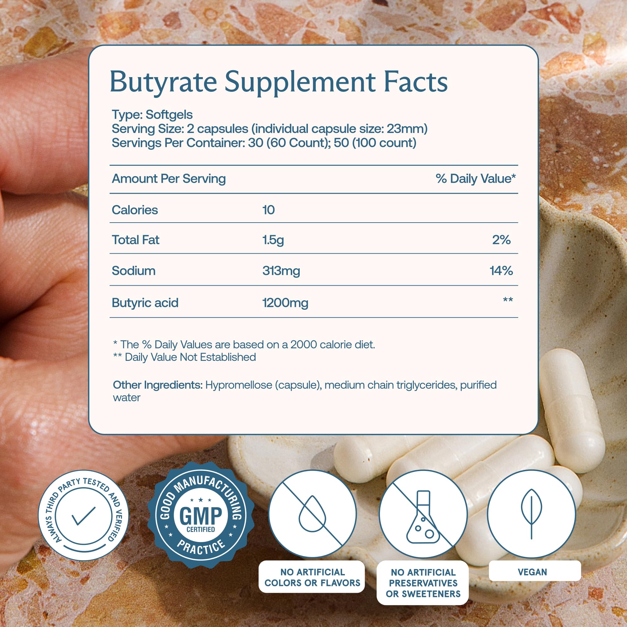 BodyBio Butyrate - Postbiotic for Gut Health, Digestive Support, Bloat, Gas & Constipation Relief, Leaky Gut Repair - Sodium + Butyric Acid Supplement for GI Wellness BodyBio Au supplements