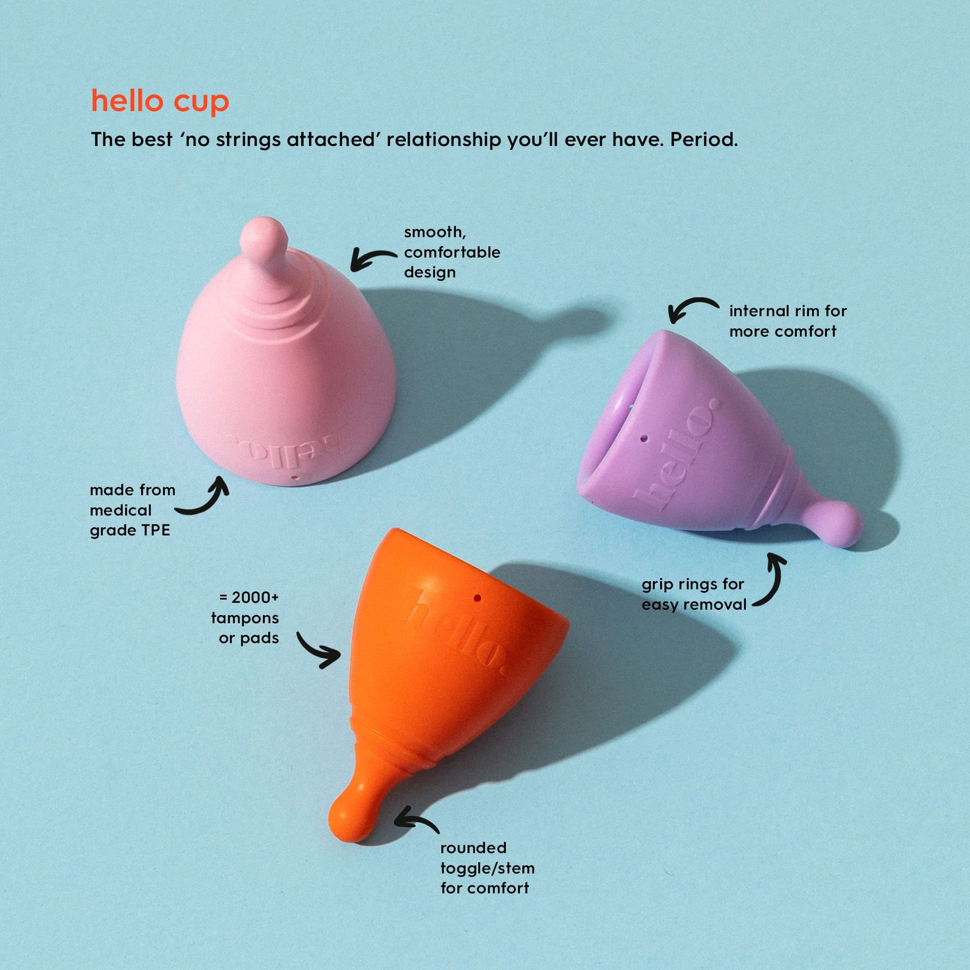 The Hello Starter Pack (Double Box XS/SM + 3-Pack Liners + Spray) 1 ea THE HELLO CUP Au supplements