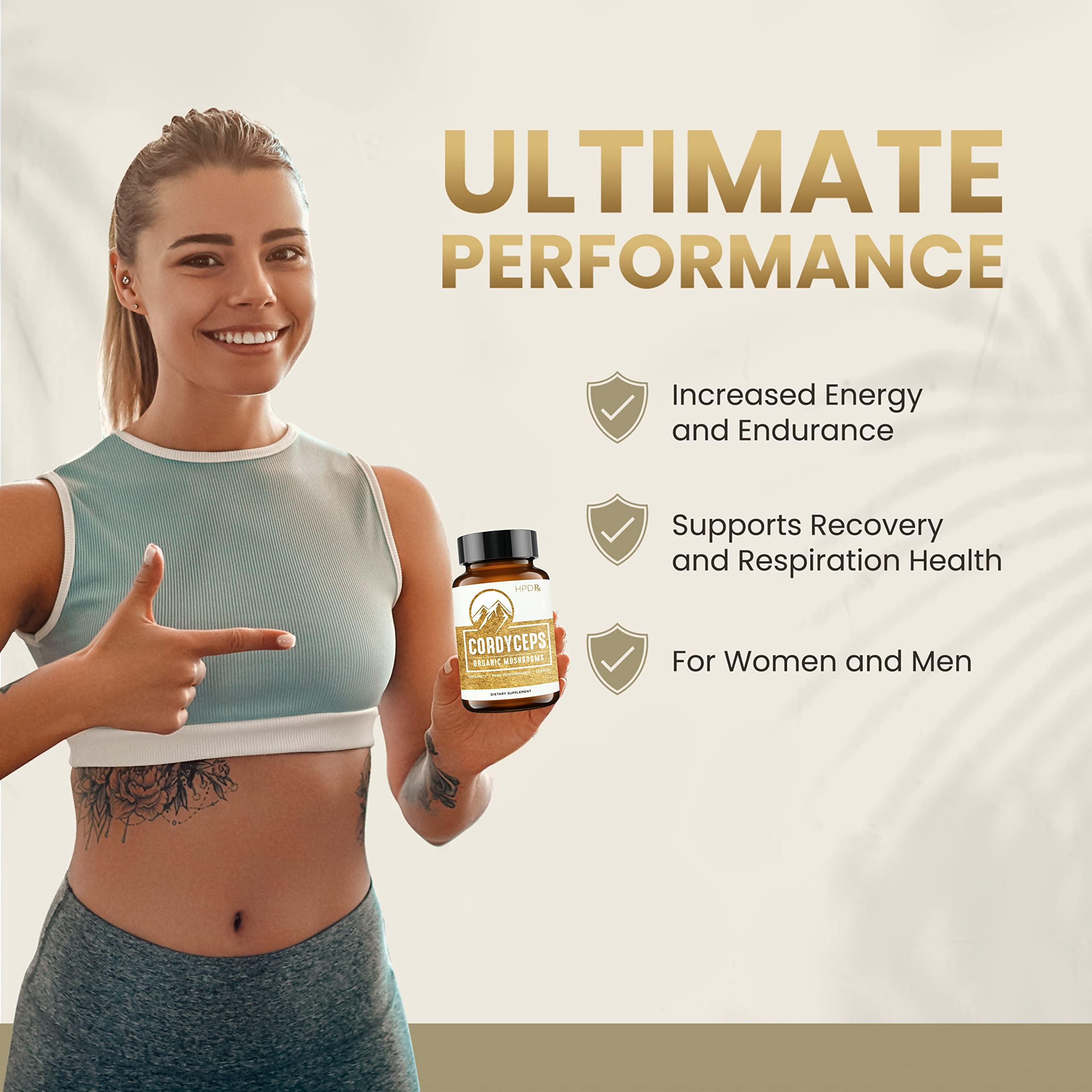 HPD Rx Premium Organic Cordyceps Mushroom Extract Performance Supplement HPD Rx Au supplements