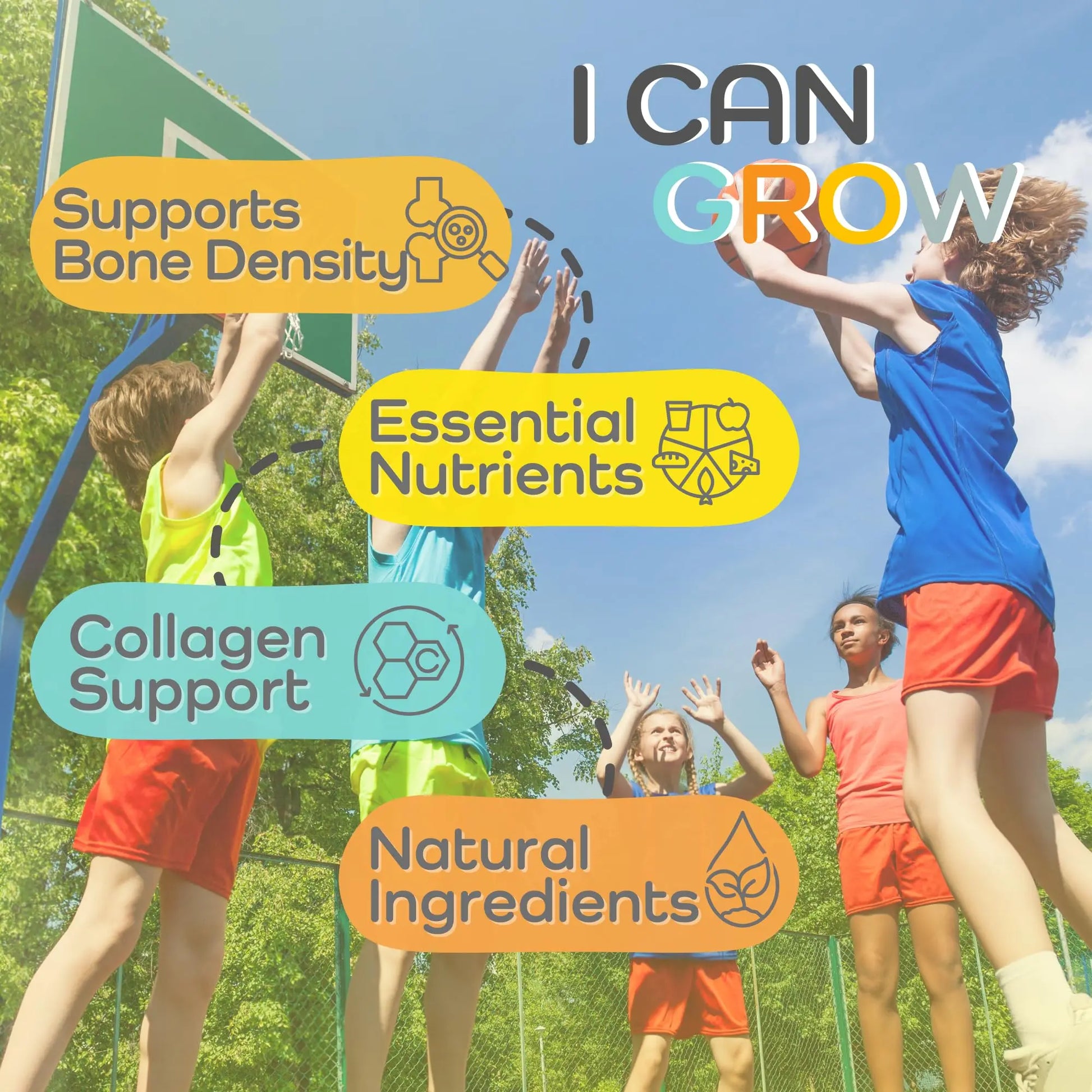 I Can Grow (3 Pack) Height Boosters for Kids 10+, Teen Vitamins for tru Height - Natural Growth Supplement for Optimal Development - Supports Bone Strength and Immune Health with Colostrum Fawelo Au supplements