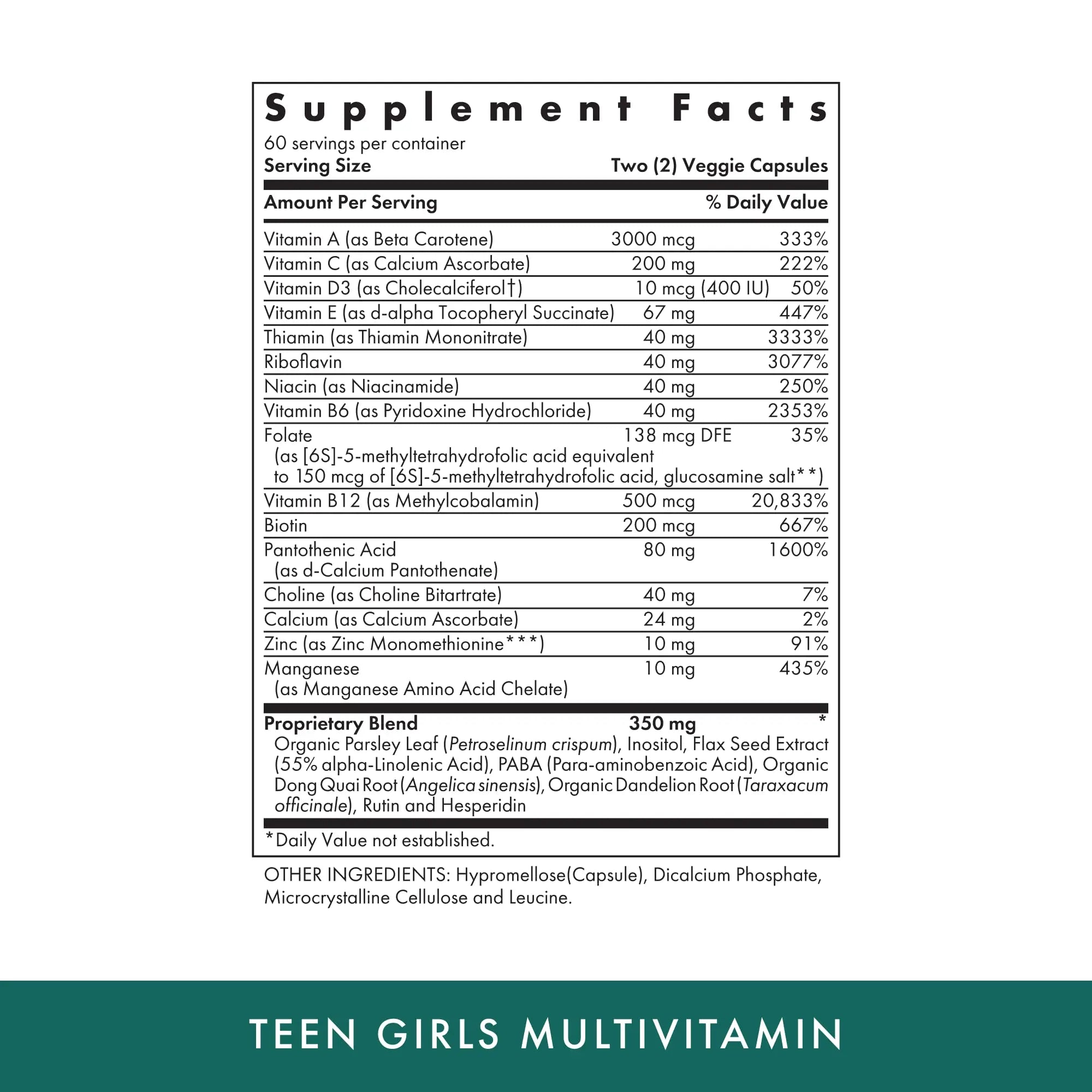 MICHAEL'S Health Naturopathic Programs Teen Girls Multivitamin - 120 Vegetarian Capsules - Nutrients for Healthy Growth & Development MICHAEL'S Au supplements
