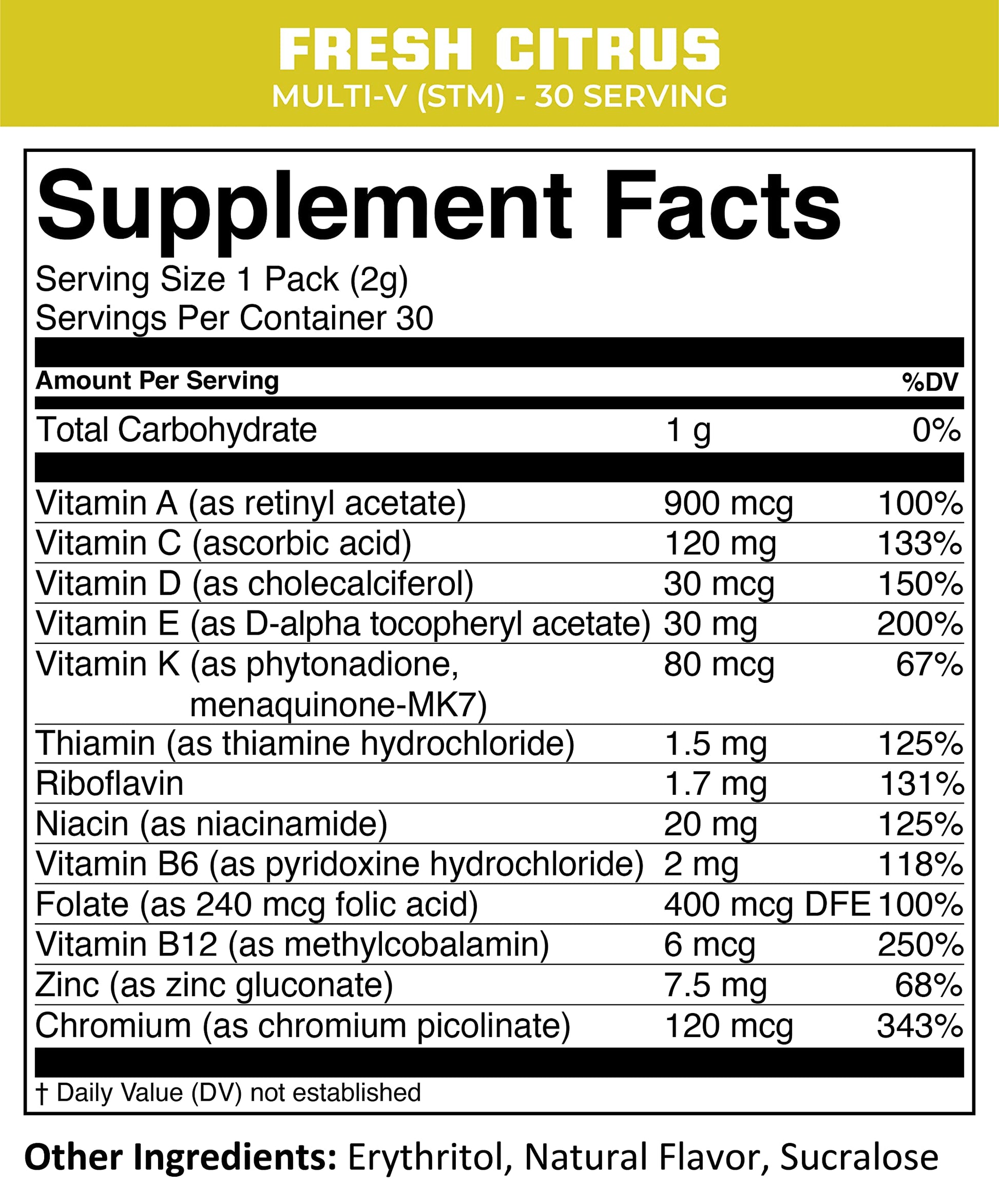 MTN OPS Multi‑V STM On‑the‑Go Daily Multivitamin for Men, Women & Kids – Straight‑to‑Mouth Vitamin C D3 B Zinc Packs – Gluten Free, Natural Flavors, 30 Servings MTN OPS Au supplements