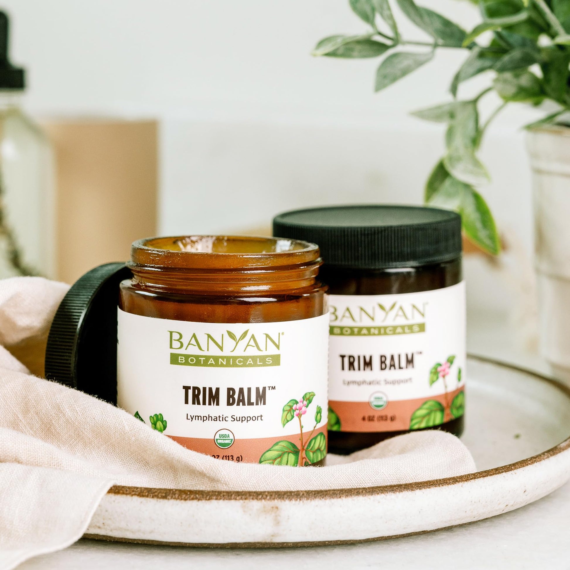 Banyan Botanicals Trim Balm - Certified Organic, 4 oz - Chitrak and Guggulu Increases Metabolism Banyan Botanicals Au supplements