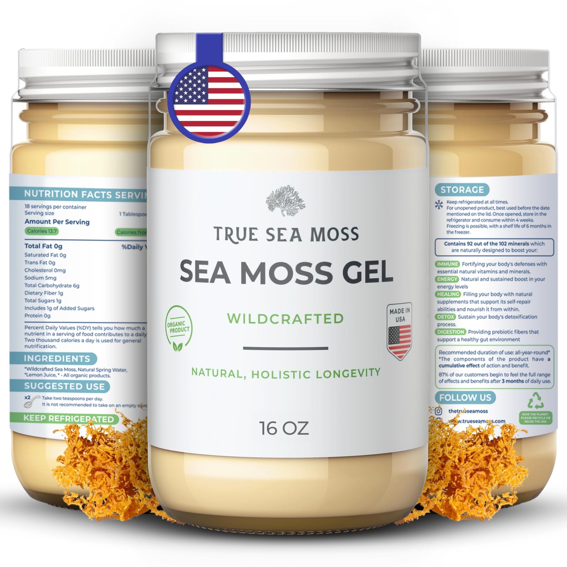 TrueSeaMoss Wildcrafted Irish Sea Moss Gel – Nutritious Raw Seamoss Rich in Minerals TrueSeaMoss Au supplements