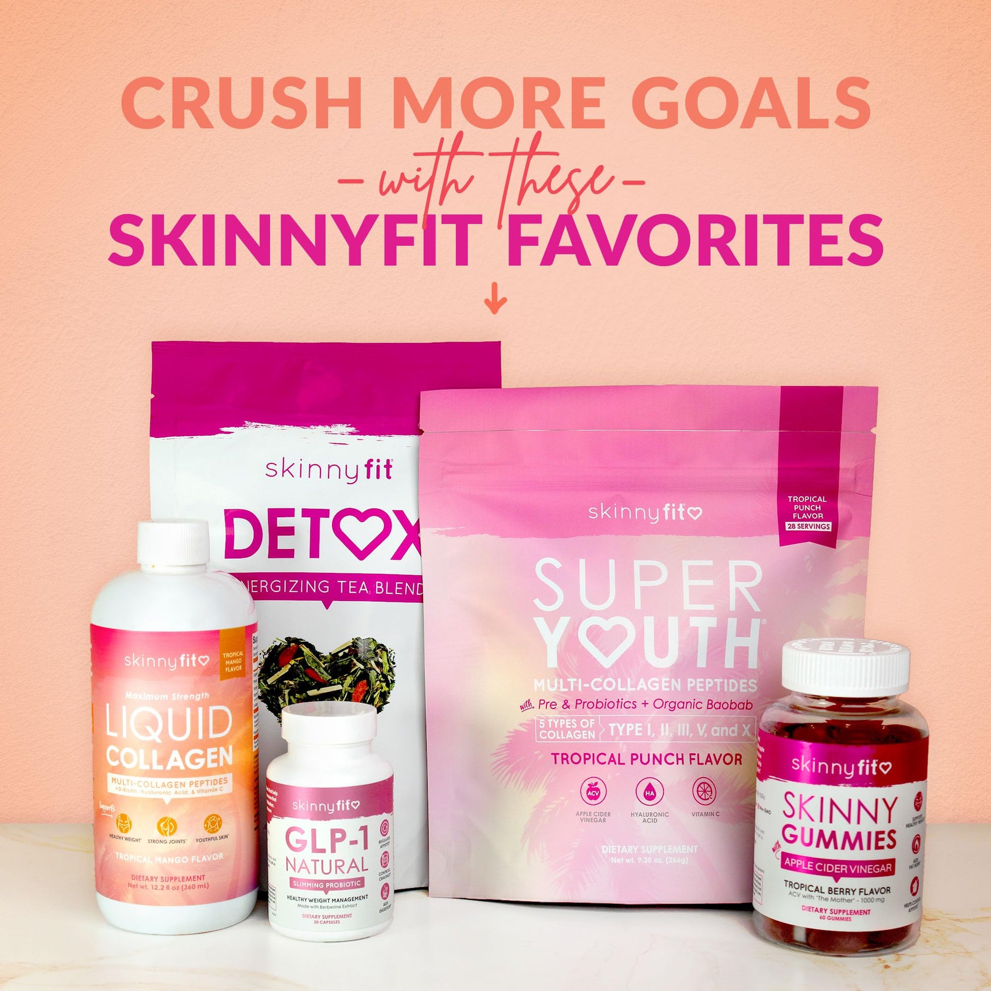 SkinnyFit - Fit IV Slimming Hydration Powder, Tropical Watermelon (Jar, 28 Scoops) - New & Improved Formula - Electrolytes, Vitamin C, Vitamin B3 - Vegan, Gluten Free, Dairy Free - Beauty & Self Care SkinnyFit Au supplements