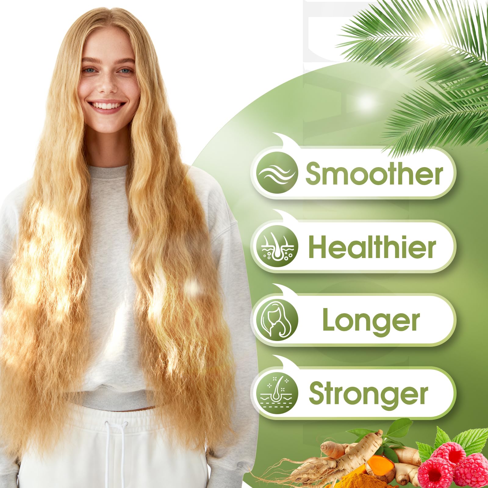 Lazpowfi Hair Growth Supplement, Biotin 10000mcg, 32-in-1 with Vitamin A, B3, C, Magnesium, Calcium, Hair Growth Products, Supports Hair & Nails Natural Growth Vitamins, for Women & Men - 30 Servings Lazpowfi Au supplements