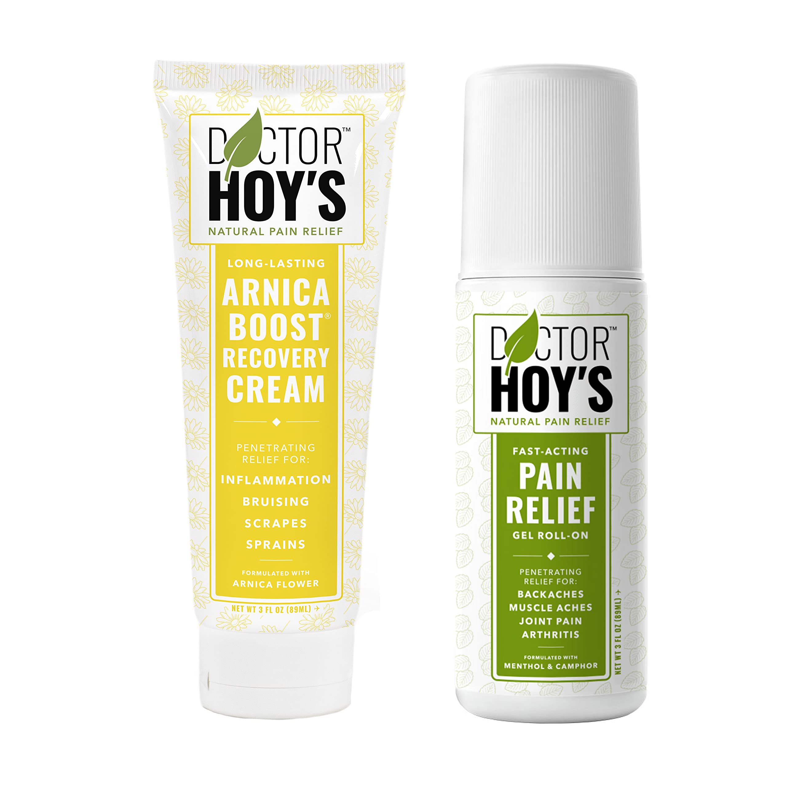 DOCTOR HOY'S Natural Pain Relief Gel and Arnica Boost Recovery Cream, Clean, Safe, Effective Natural Pain Relief and Anti-Inflammatory, 3 oz Combo Pk DOCTOR HOY'S Au supplements