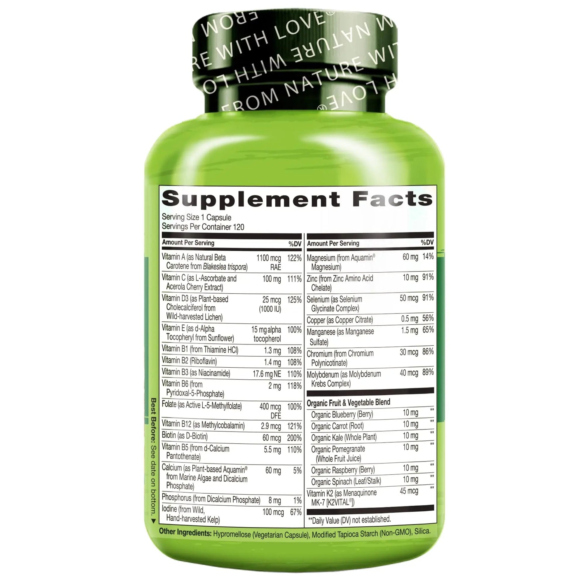NATURELO Mens Multivitamins for Men 50+ - One Daily Multivitamin for Men with Vitamins, Minerals & Organic Whole Foods, Boost Energy & Health, NATURELO Au supplements