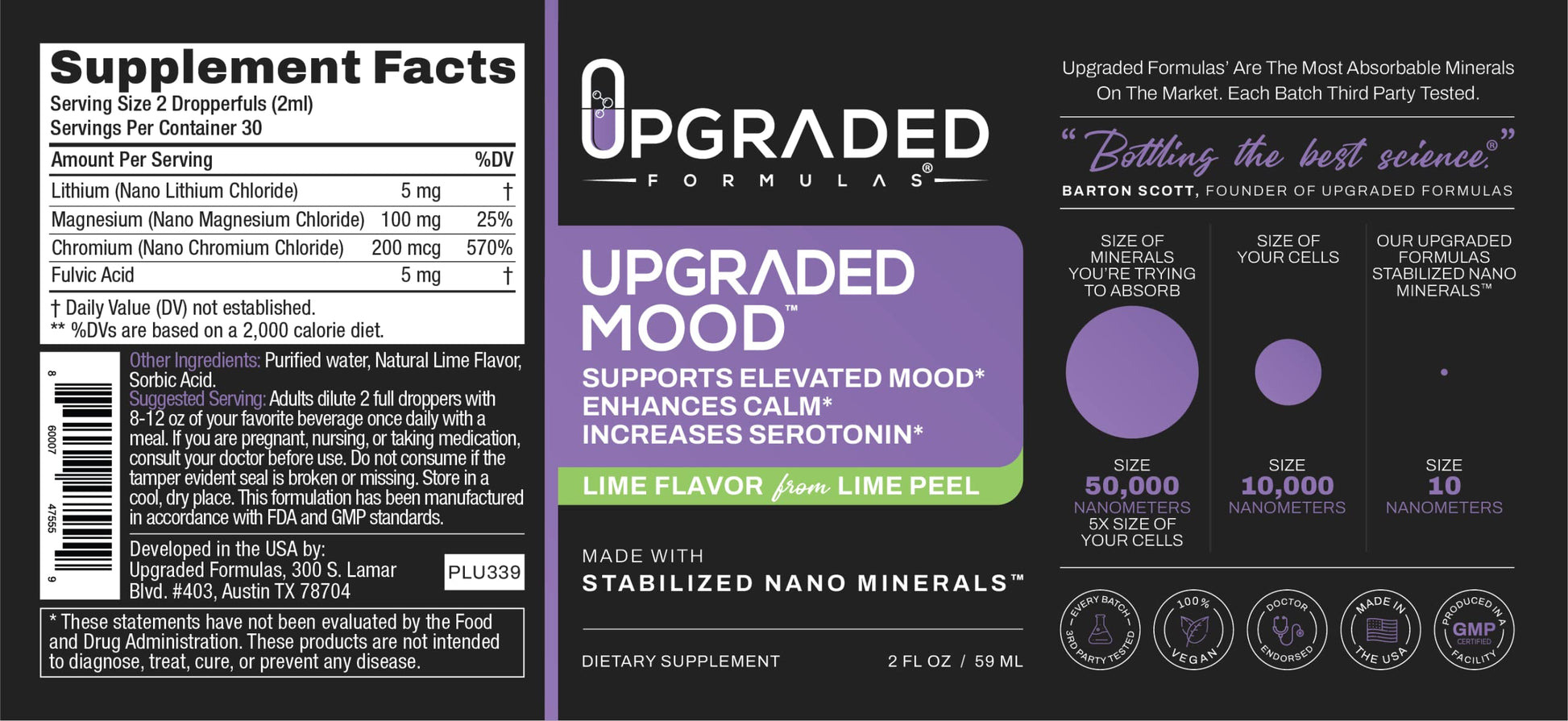 Upgraded Formulas Mood Support Supplement - Feel Calm and Uplifted All Throughout The Day, 2 fl oz Upgraded Formulas Au supplements