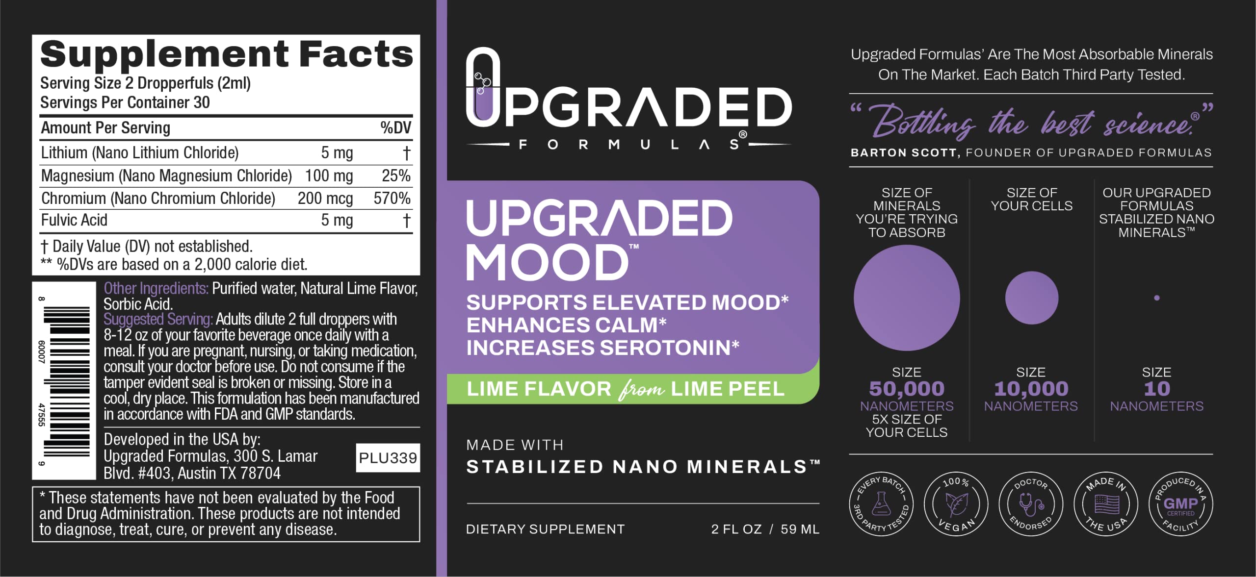 Upgraded Formulas Mood Support Supplement - Feel Calm and Uplifted All Throughout The Day, 2 fl oz Upgraded Formulas Au supplements