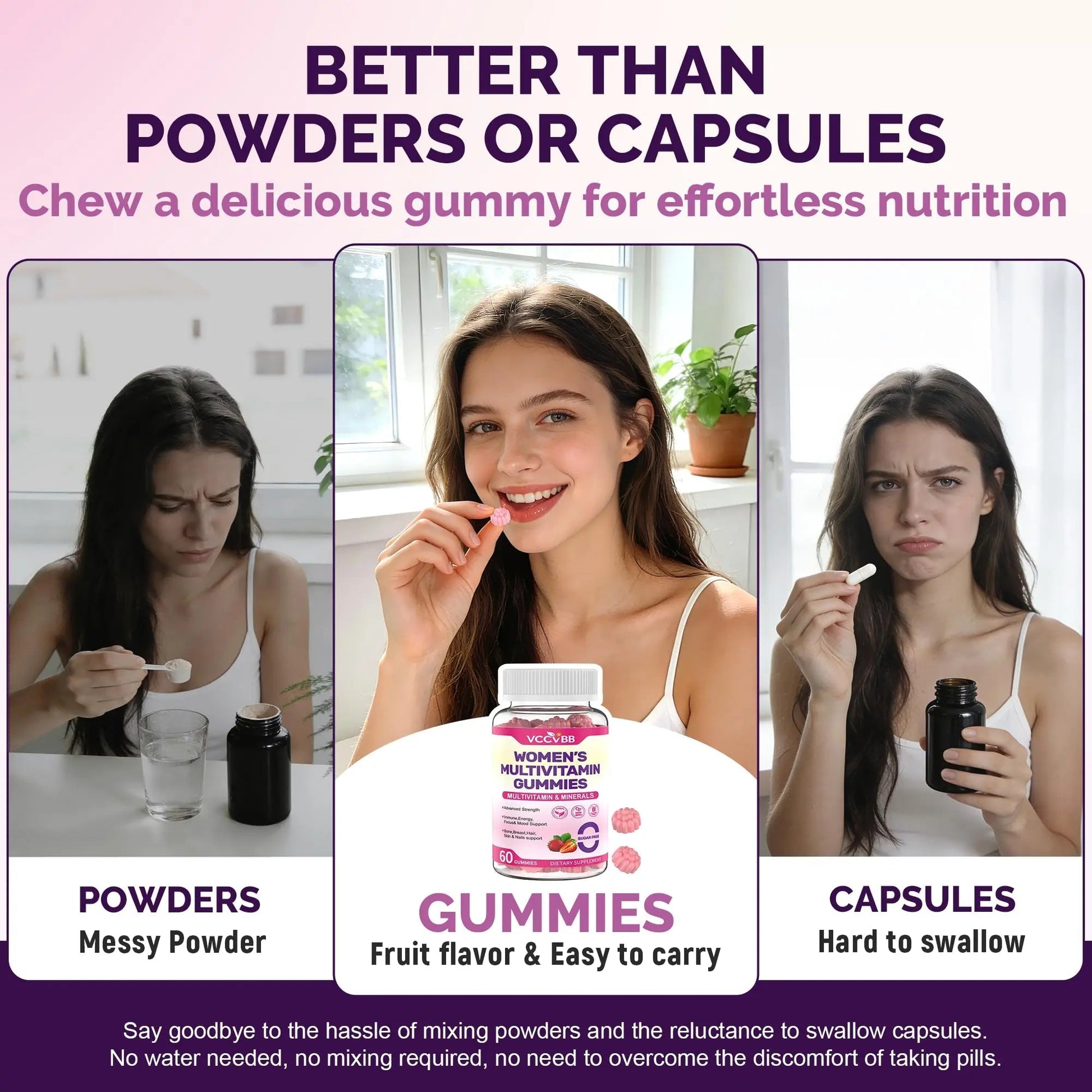 VCCVBB All-in-One Women's Multivitamin Gummies with Complete Vitamin & Mineral Complex, Herbal Blends for Energy, Overall Health VCCVBB Au supplements