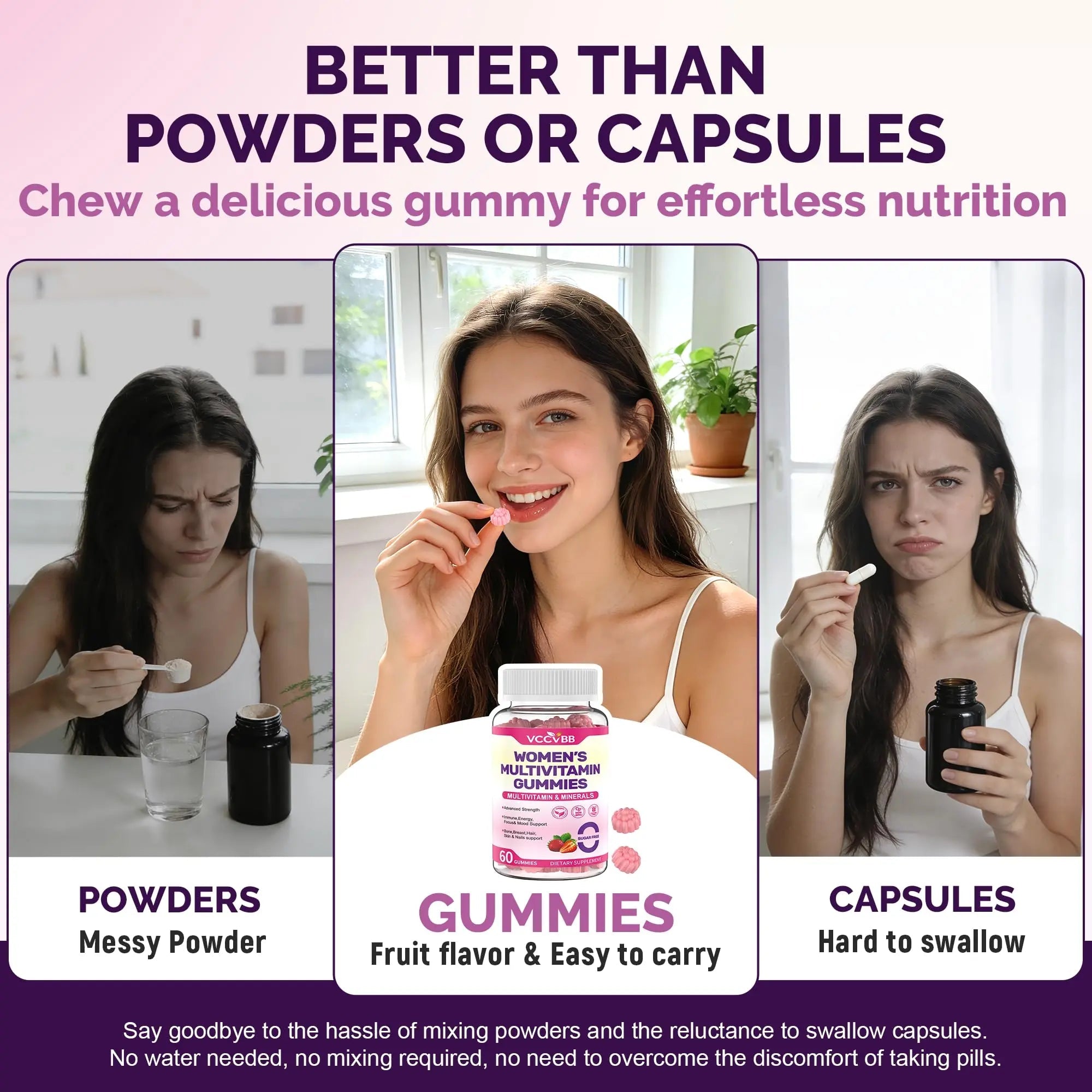 VCCVBB All-in-One Women's Multivitamin Gummies with Complete Vitamin & Mineral Complex, Herbal Blends for Energy, Overall Health VCCVBB Au supplements