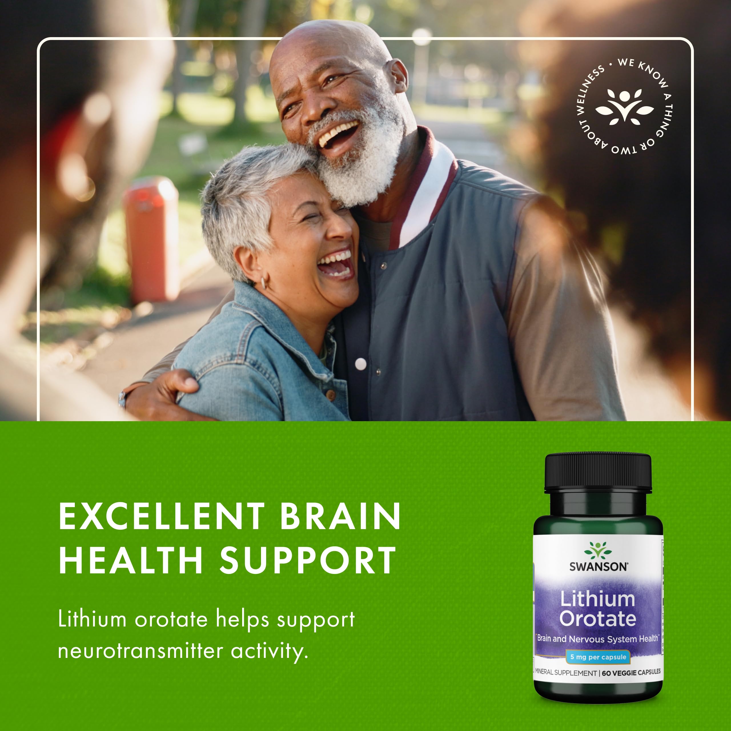 Swanson Lithium Orotate Mood and Memory Support Supplement for Stress-Prone Adults Seeking Emotional Wellness - 5 mg Elemental Lithium (60 Veggie Capsules) Swanson Au supplements