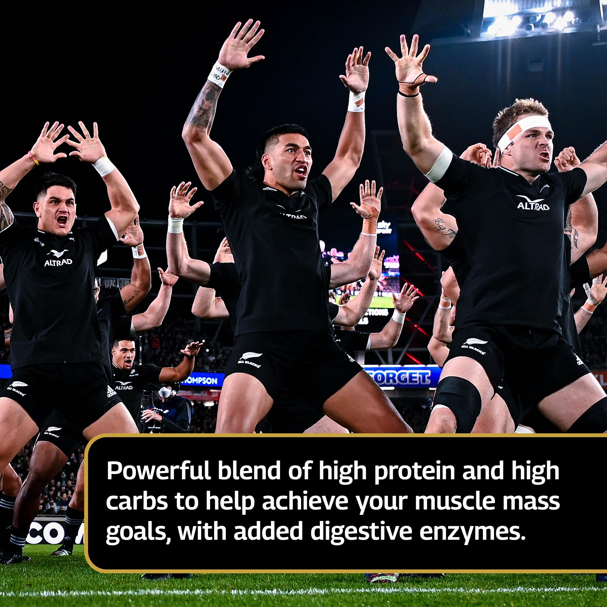 Healthspan Elite All Blacks Mass Gain Protein Blend (1500g) | Chocolate | 28g of Protein Healthspan Elite Au supplements