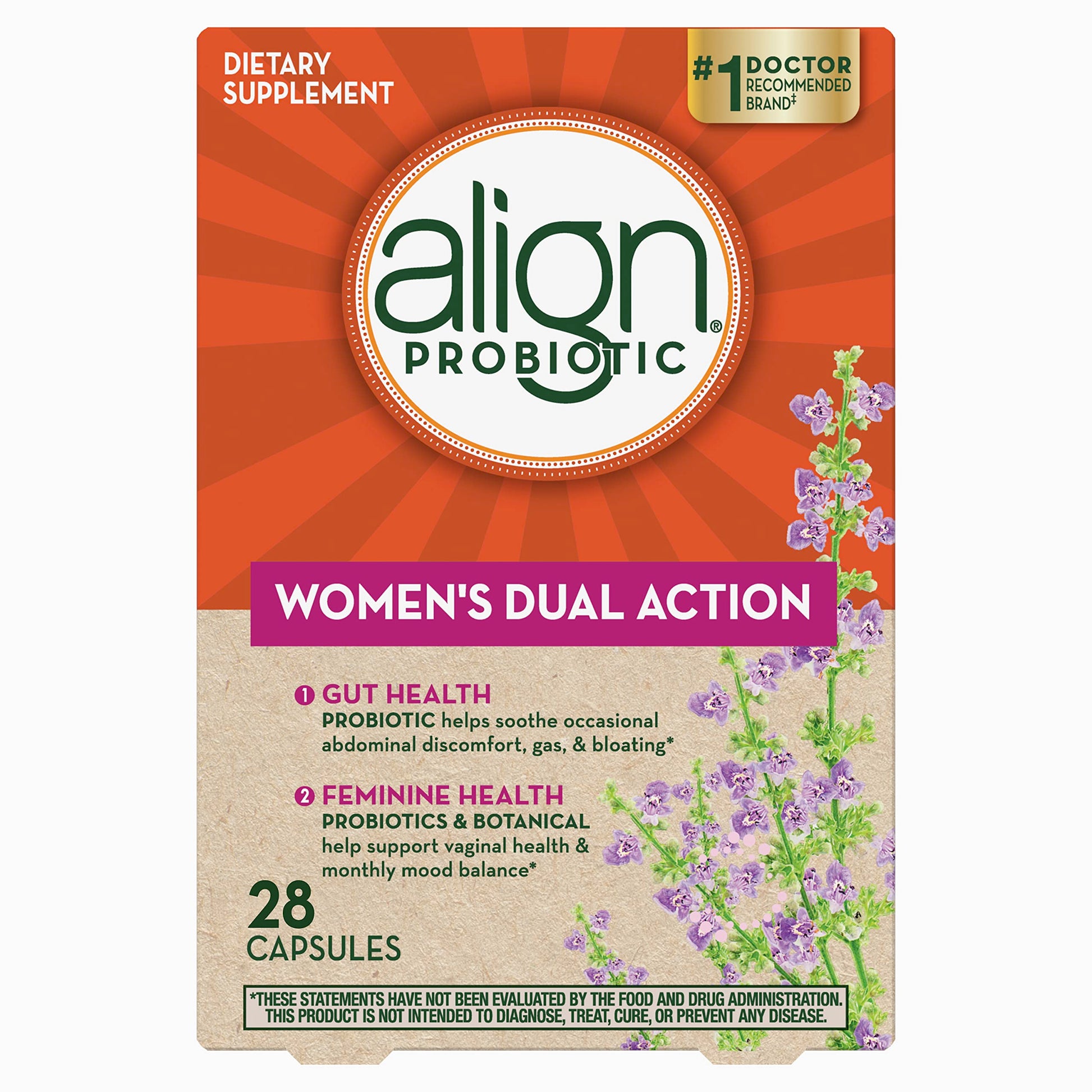 Align Probiotic, Women's Dual Action, Probiotics for Women, Multi-Strain Probiotic with Chaste Tree Align Au supplements