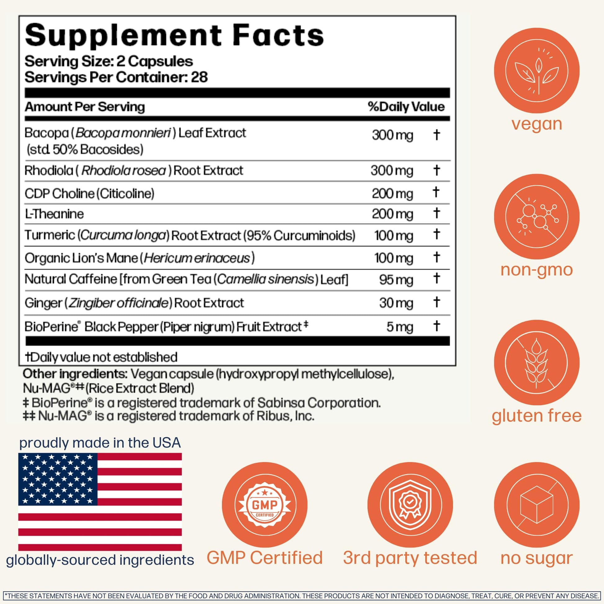 Avantera Elevate Premium Nootropic Supplement - Beat Brain Fog - Best Focus Supplements for Memory & Focus Support - Energy Without Crash - 56 Count Pills for Women & Men* Avantera Au supplements
