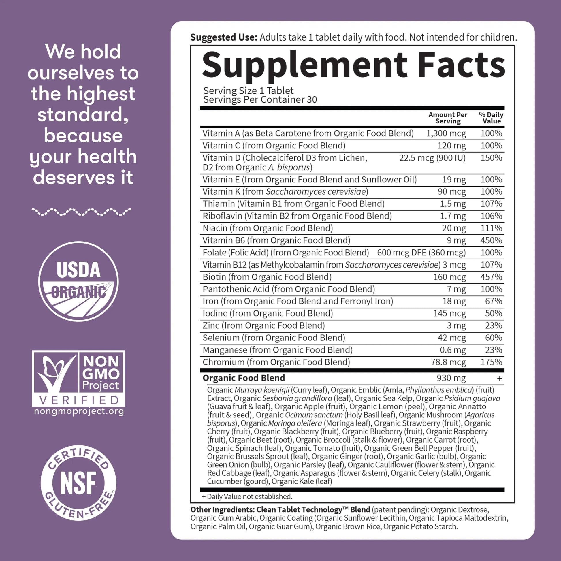 Garden of Life Organics Prenatal Vitamin: Folate for Energy & Healthy Fetal Development, Non-constipating Iron, Vitamin C, B6, B12, D3 – Organic, Non-GMO, Gluten-Free, Vegan, 30 Day Supply Garden of Life Au supplements