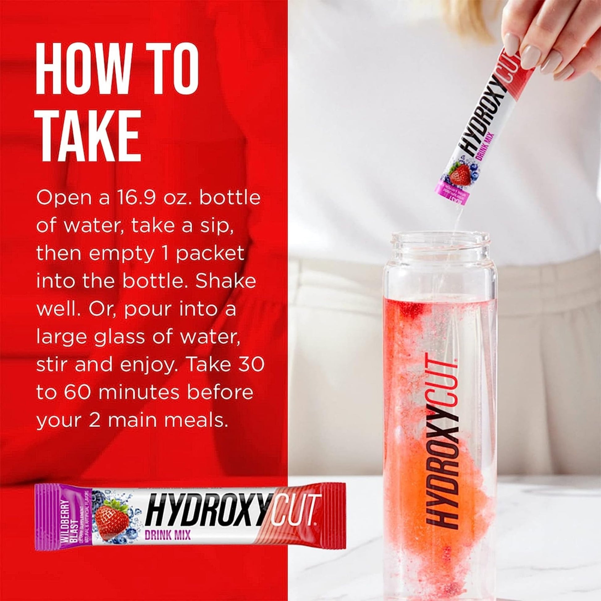 Hydroxycut Drink Mix | Energy Drink Powder | Wildberry Blast, 21 Packets, 2 Packs Hydroxycut Au supplements