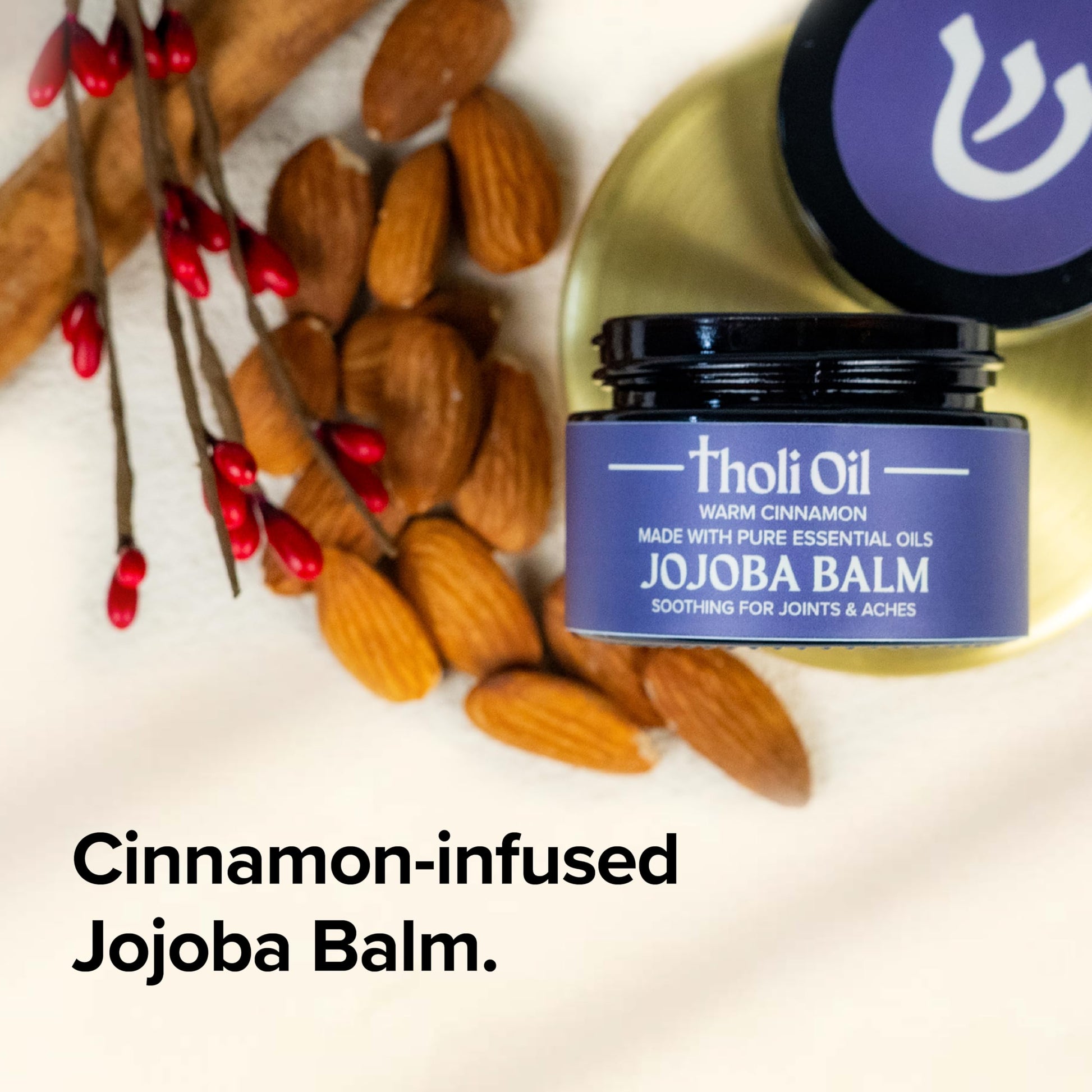 tHOli Plantar Fasciitis Relief Balm – Jojoba Cream with Cinnamon, Cassia, Spikenard & Hyssop – Soothes Heels, Supports Joints & Skin Repair (1oz) Tholi Oil Au supplements
