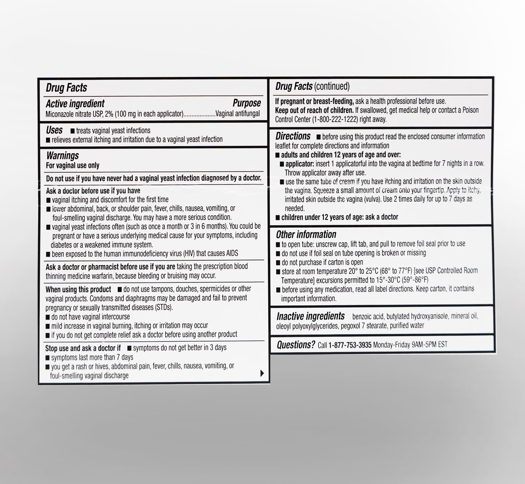 h2 pharma Miconazole 7 - Miconazole Nitrate Vaginal Cream, USP 2%, 1.59 oz Tube h2 pharma Au supplements