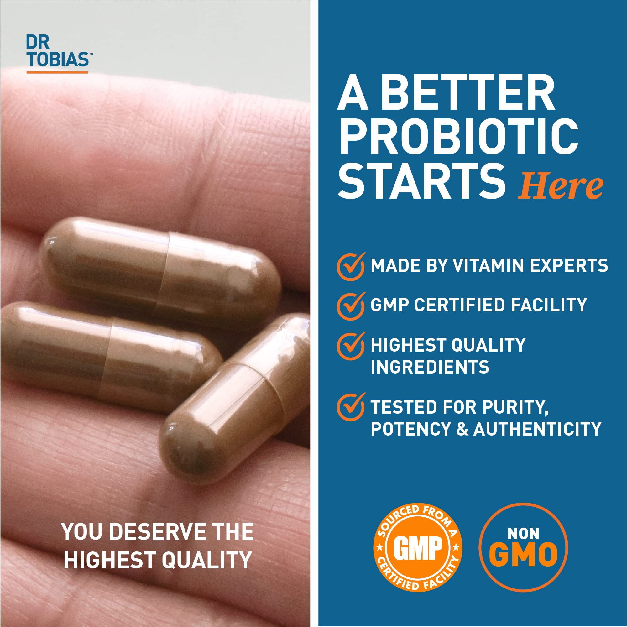 Dr. Tobias Probiotics 30 Billion, 10 Strains, 30 Billion CFU's, Targeted Release Probiotics Dr. Tobias Au supplements
