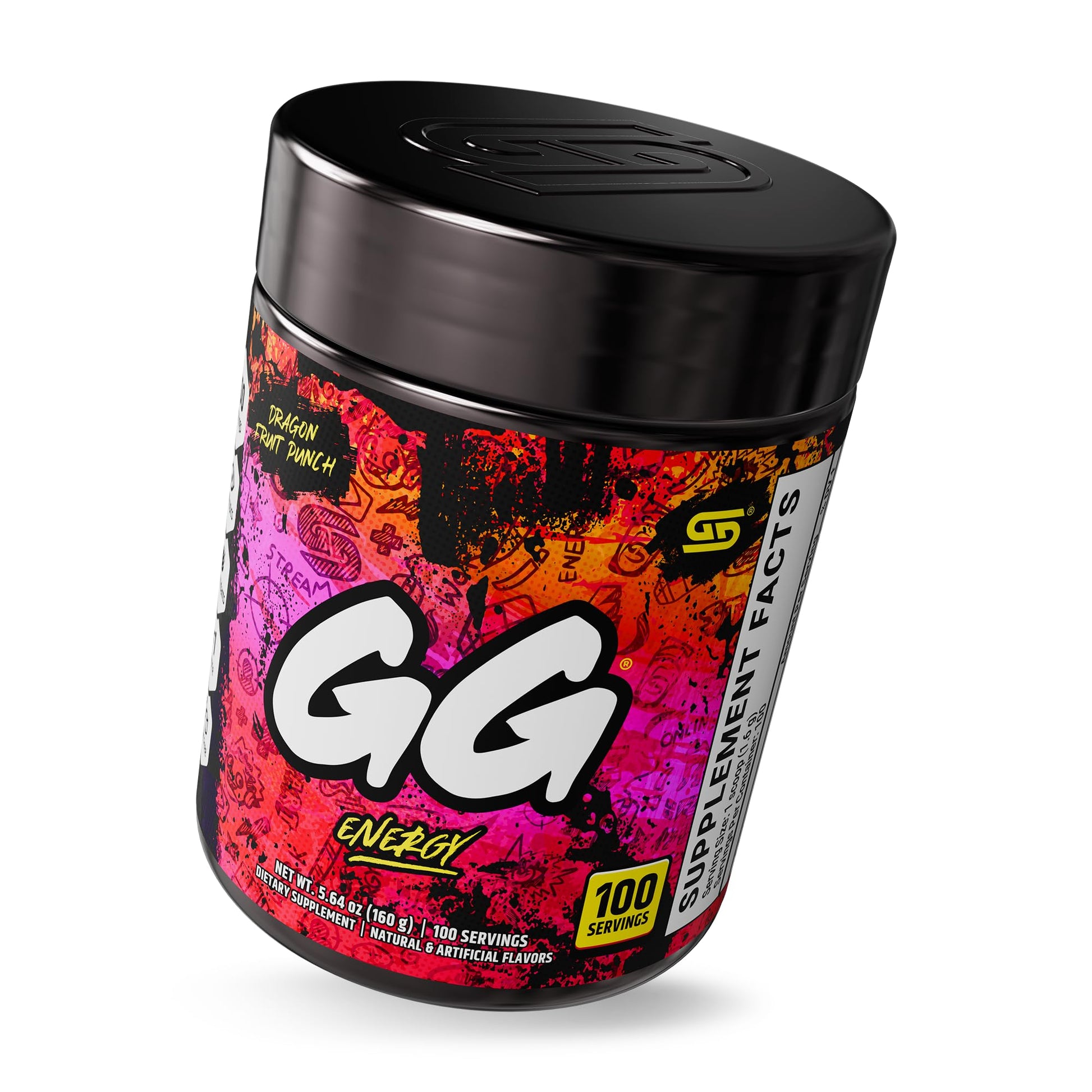 Gamer Supps GG Energy - Dragonfruit Punch (100 Servings) - Keto Friendly Gaming Energy and Nootropic Blend, Sugar Free + Organic Caffeine + Vitamins, Powder Drink Gamer Supps Au supplements