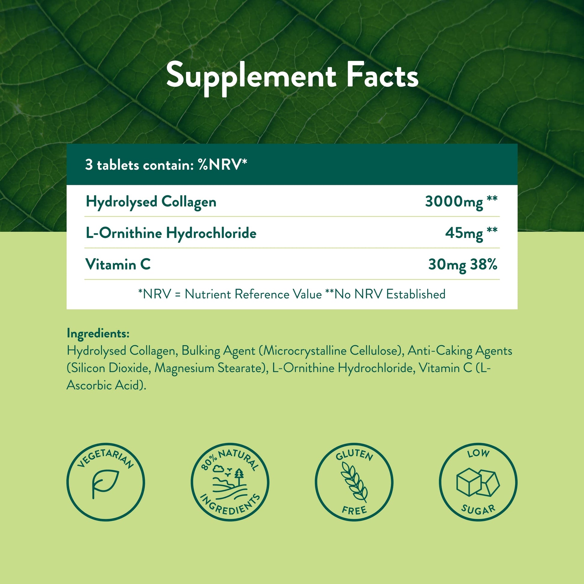 Holland & Barrett Bovine Collagen Tablet 3000mg - Type I Collagen Peptides - Hydrolysed Collagen with Vitamin C - Hair, Skin & Nails Holland & Barrett Au supplements