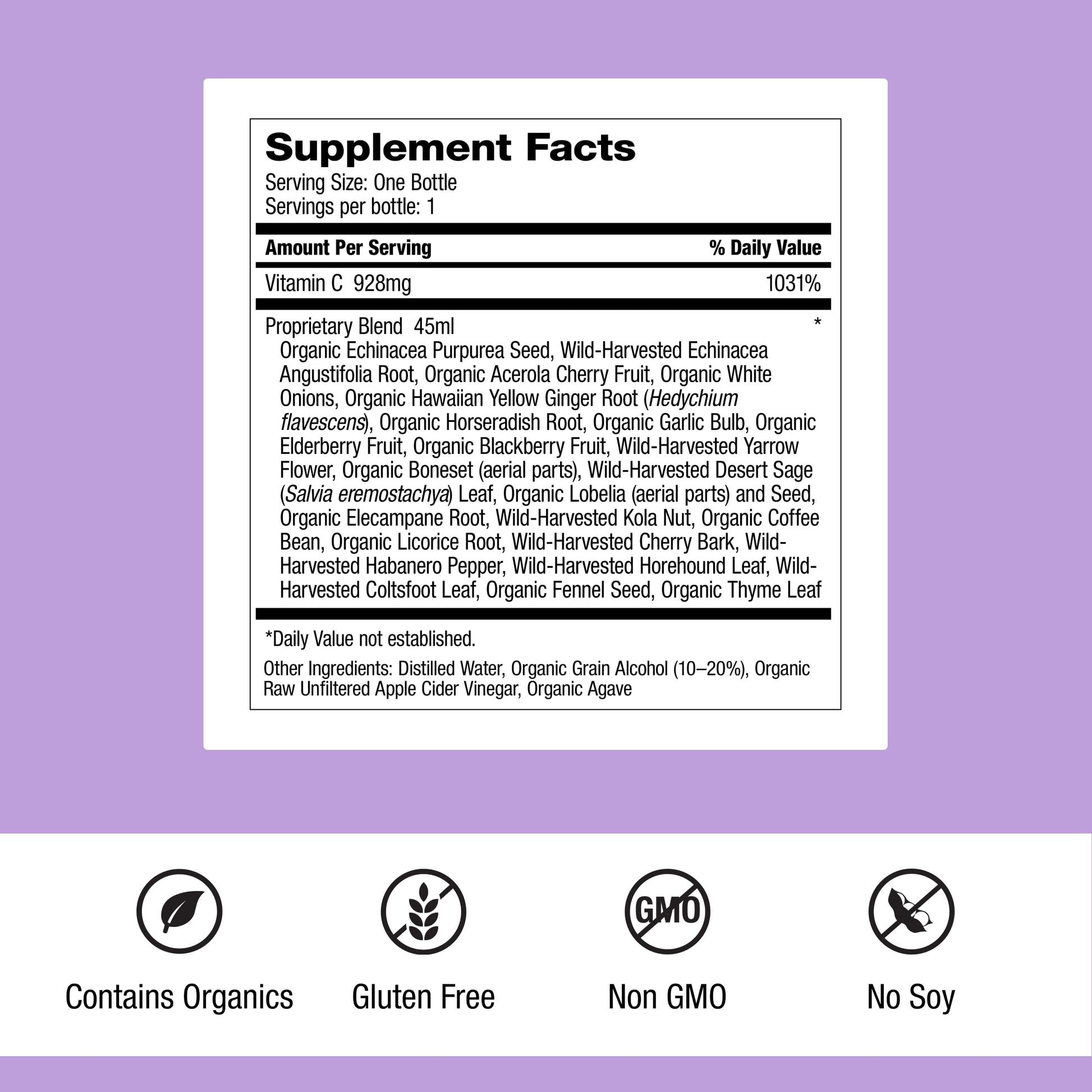 Dr. Schulze's Herbal Shot | Organic Extract | Gluten-Free & Non-GMO for Immune System Support | Total 9 Fl. Oz. | 6 Servings Dr. Schulze's Au supplements