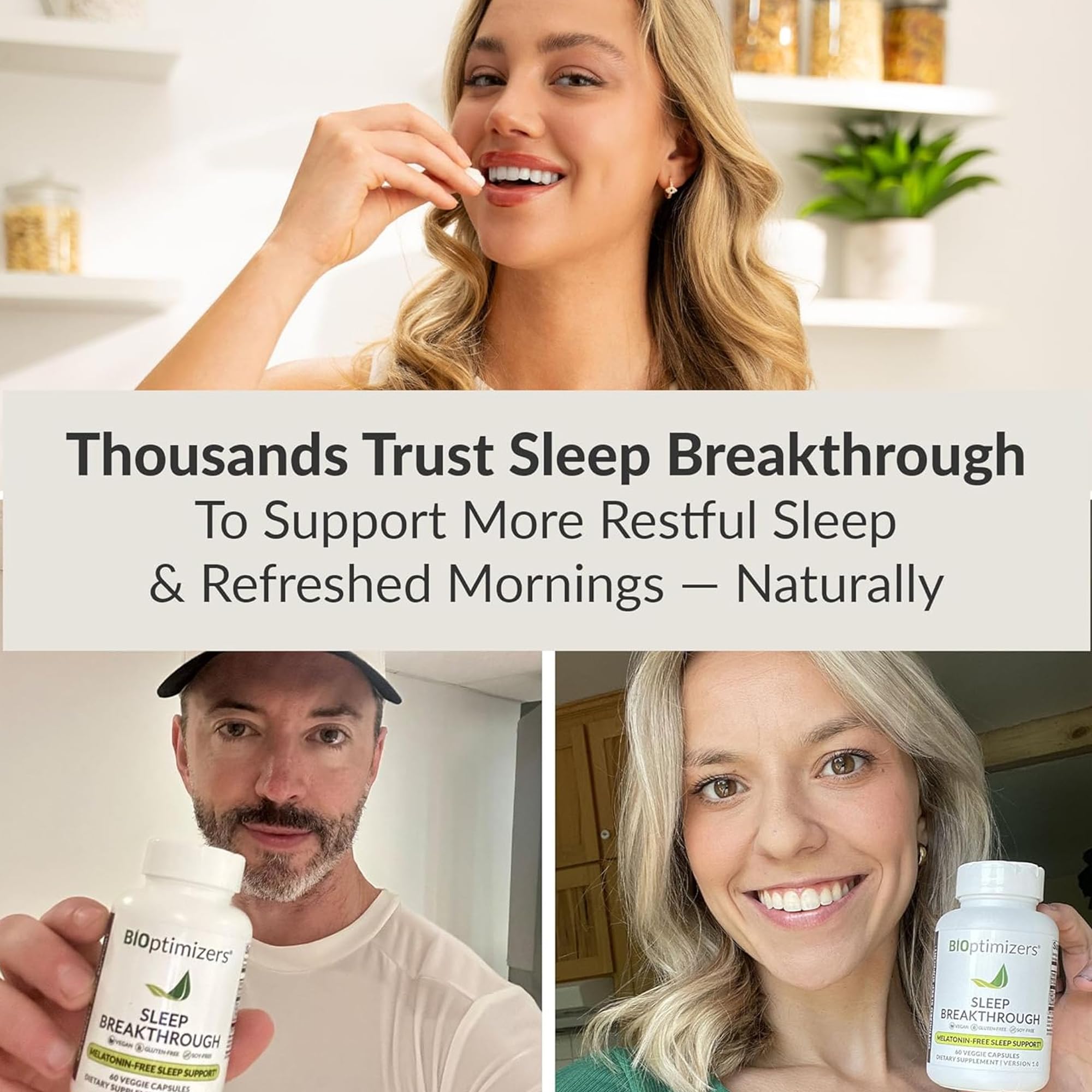 BIOptimizers Sleep Breakthrough Capsules - Natural Support Supplement | Calming Relief Aid for Adults | Non-Habit Forming | 60 Capsules BIOptimizers Au supplements