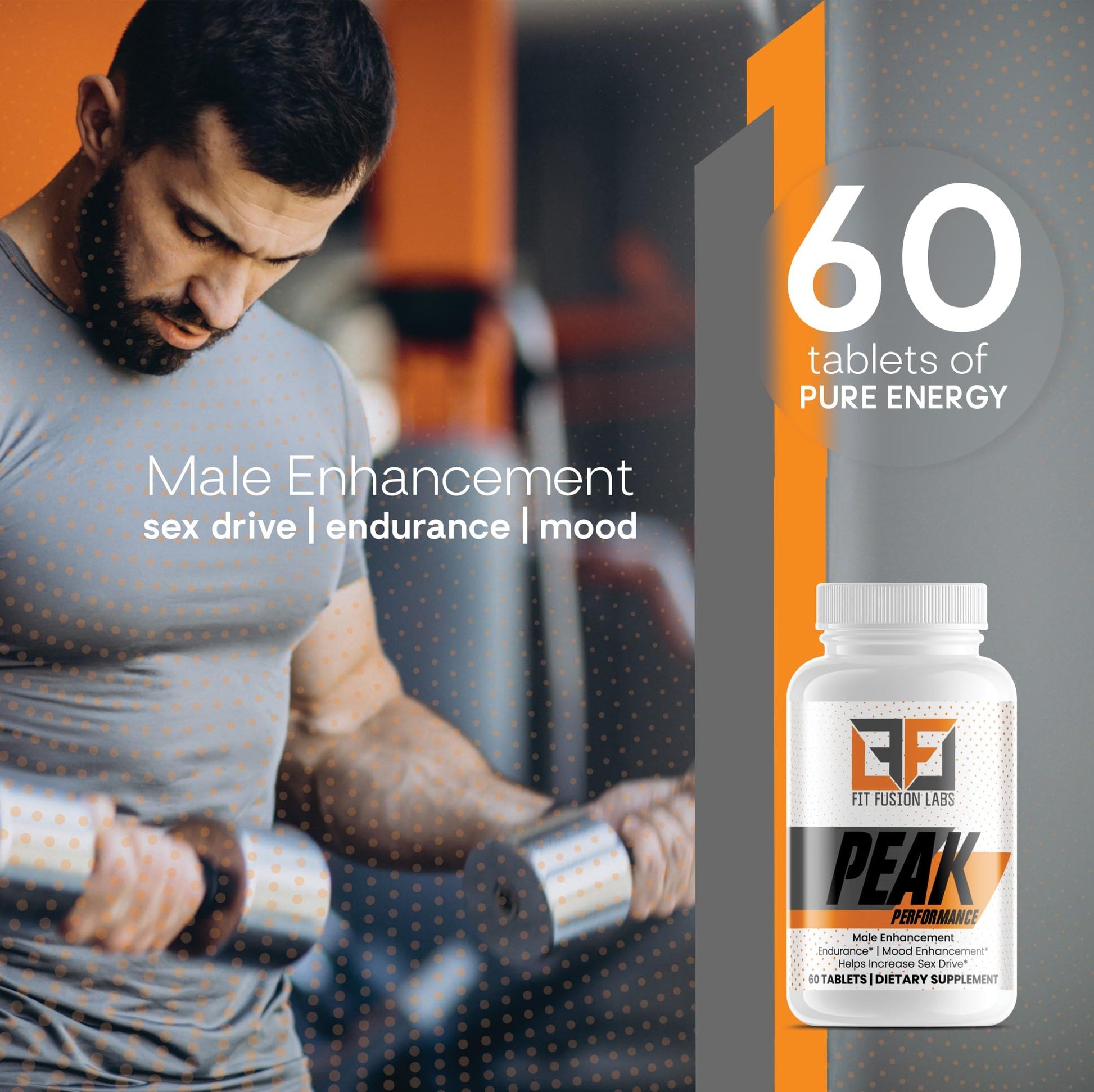 Fit Fusion Labs Peak Performance Natural Male Enhancement & Energy Booster – Tongkat Ali, Maca, Zinc & Ginseng – Supports Stamina, Strength & Recovery – 60 Tablets Fit Fusion Labs Au supplements