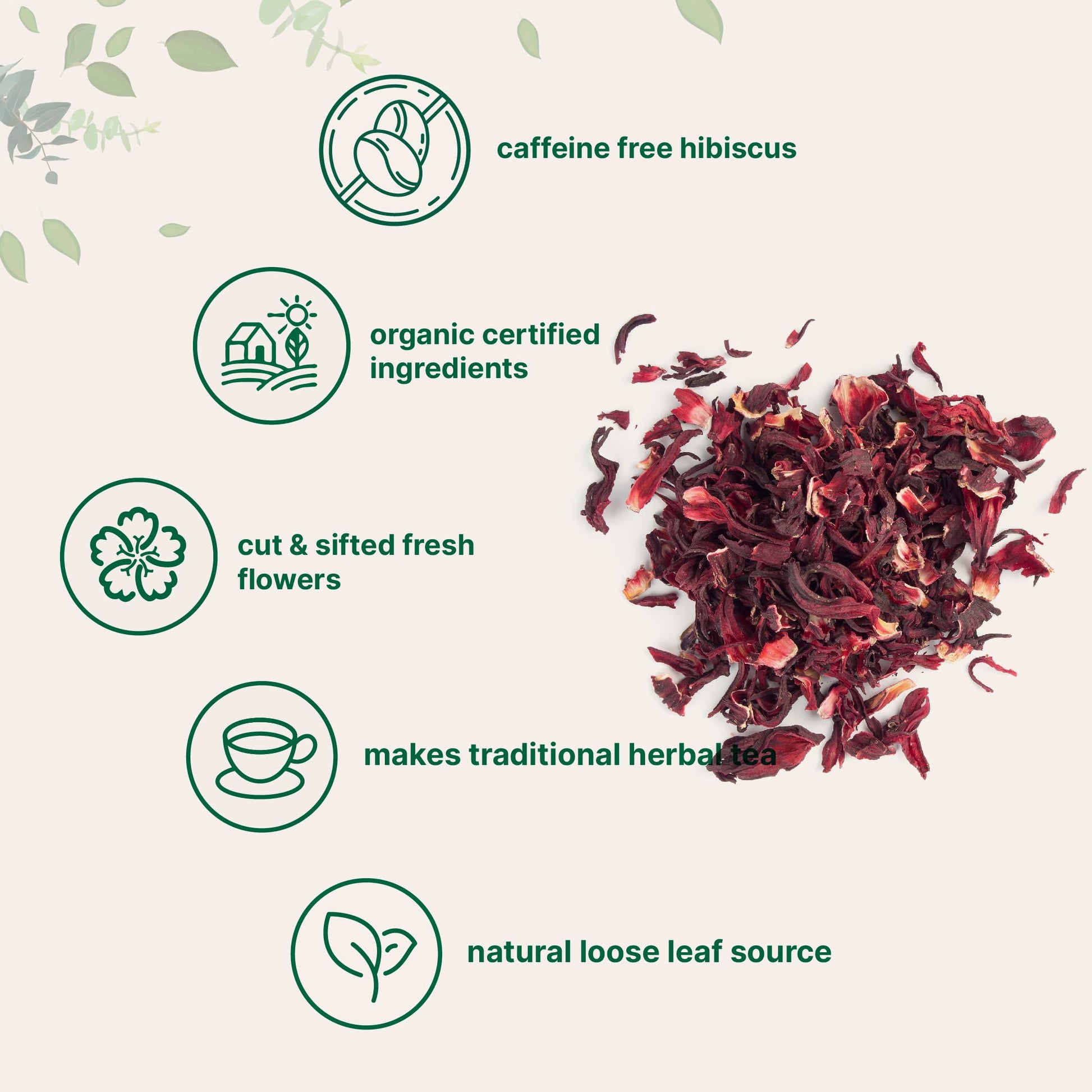 Organic Hibiscus Flowers, 2lbs | Flor de Jamaica, Loose Leaf Flower Source Micro Ingredients Au supplements