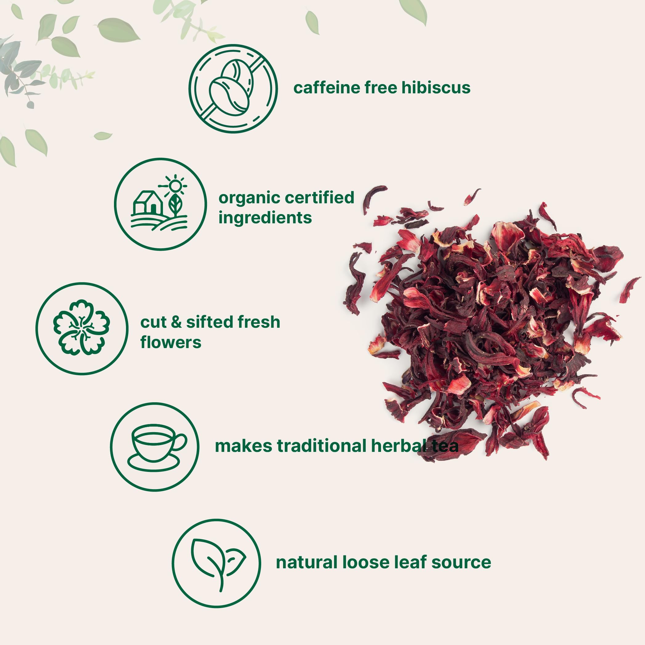 Organic Hibiscus Flowers, 2lbs | Flor de Jamaica, Loose Leaf Flower Source Micro Ingredients Au supplements