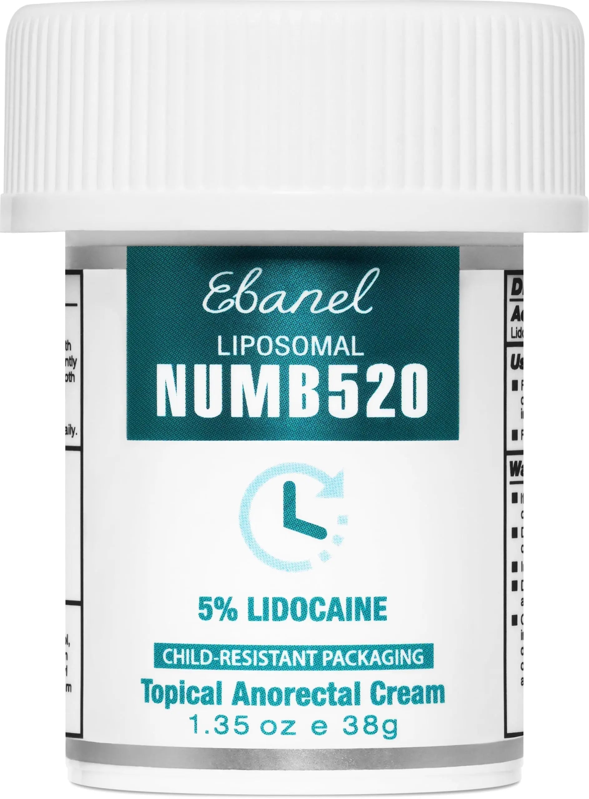 Ebanel 5% Lidocaine Numbing Cream, Pain Relief Burn Itch Numb Cream, Maximum Strength Topical Anesthetic with Allantoin, Vitamin E for Local and Anorectal Uses, Hemorrhoid Treatment, 1.35 Oz Ebanel Au supplements