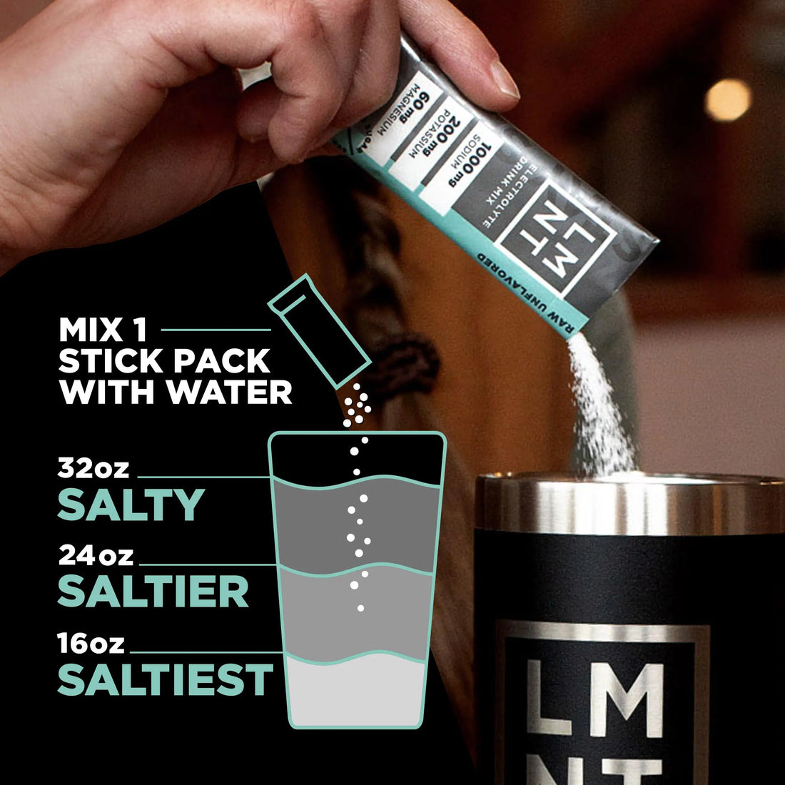 LMNT Zero Sugar Electrolytes - Raw Unflavored Salt | Drink Mix | 30-Count Drink LMNT Au supplements