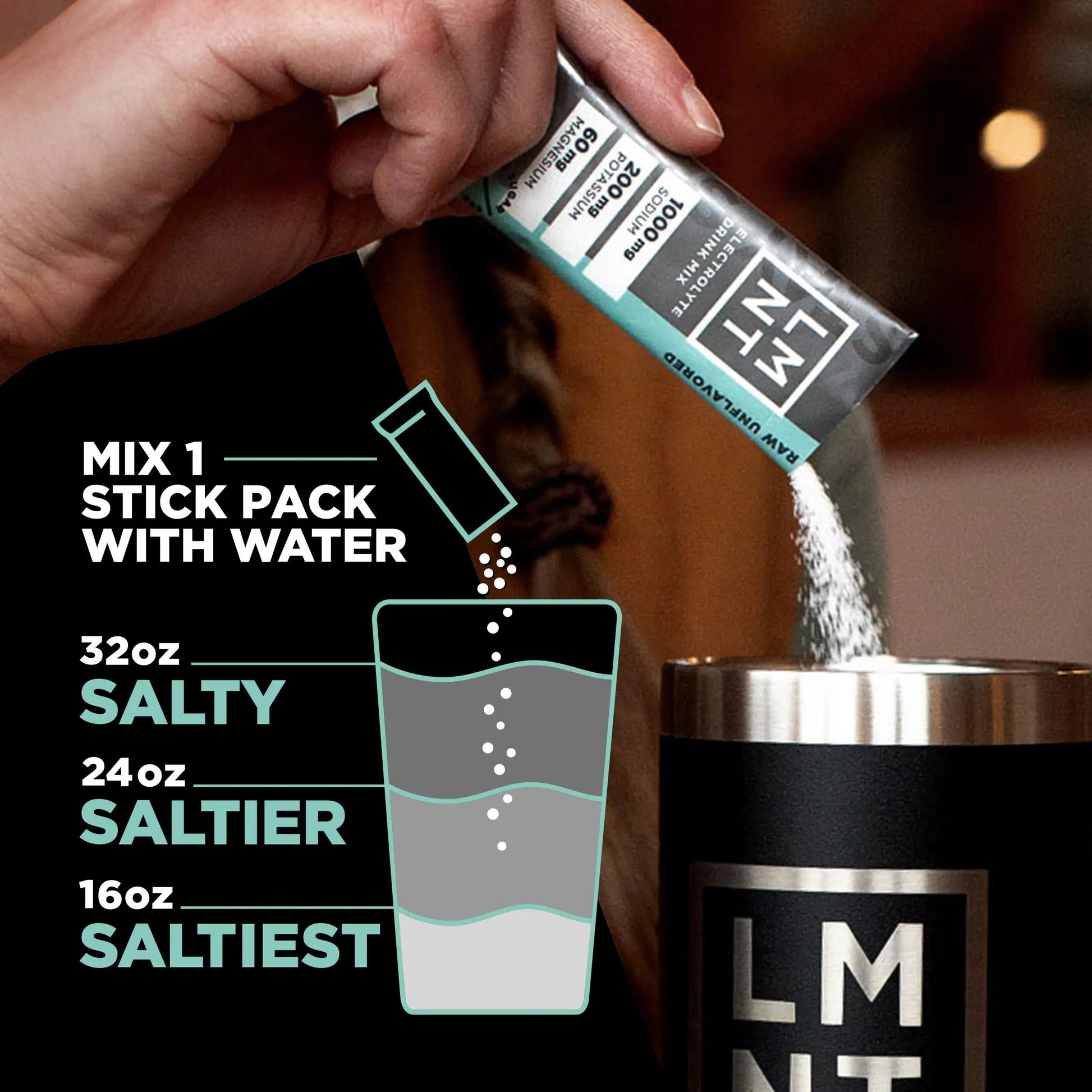 LMNT Zero Sugar Electrolytes - Raw Unflavored Salt | Drink Mix | 30-Count Drink LMNT Au supplements