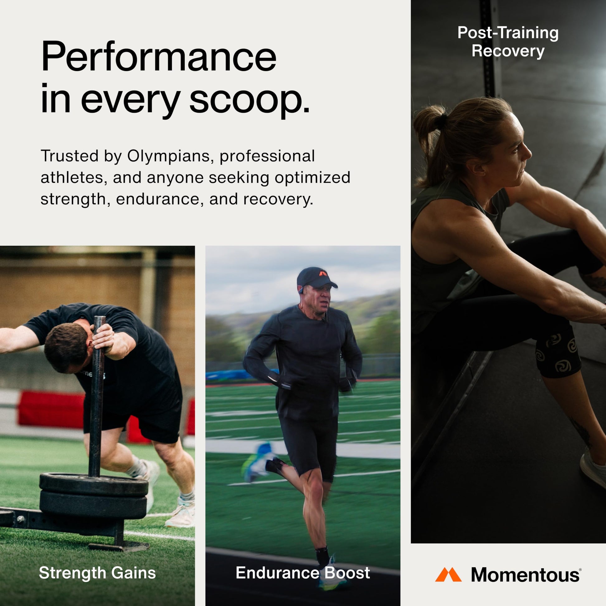 Momentous Creatine Monohydrate Powder - Creatine Powder - Supports Strength, Lean Muscle, & Recovery for Men & Women - NSF Certified for Sport - 5 g per Serving - 90 Servings Momentous Au supplements