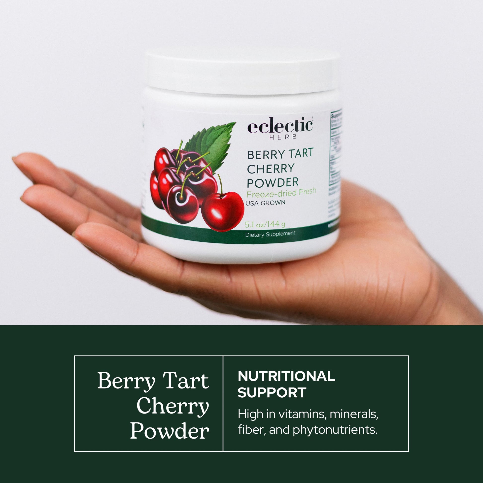 Eclectic Herb - Berry Tart Cherry Powder | Joint Support Supplement | Superfood Vitamin & Mineral Supplement | Freeze Dried, Vegan, Non-GMO, Gluten-Free (5.1 oz | 144 g) ECLECTIC INSTITUTE Au supplements
