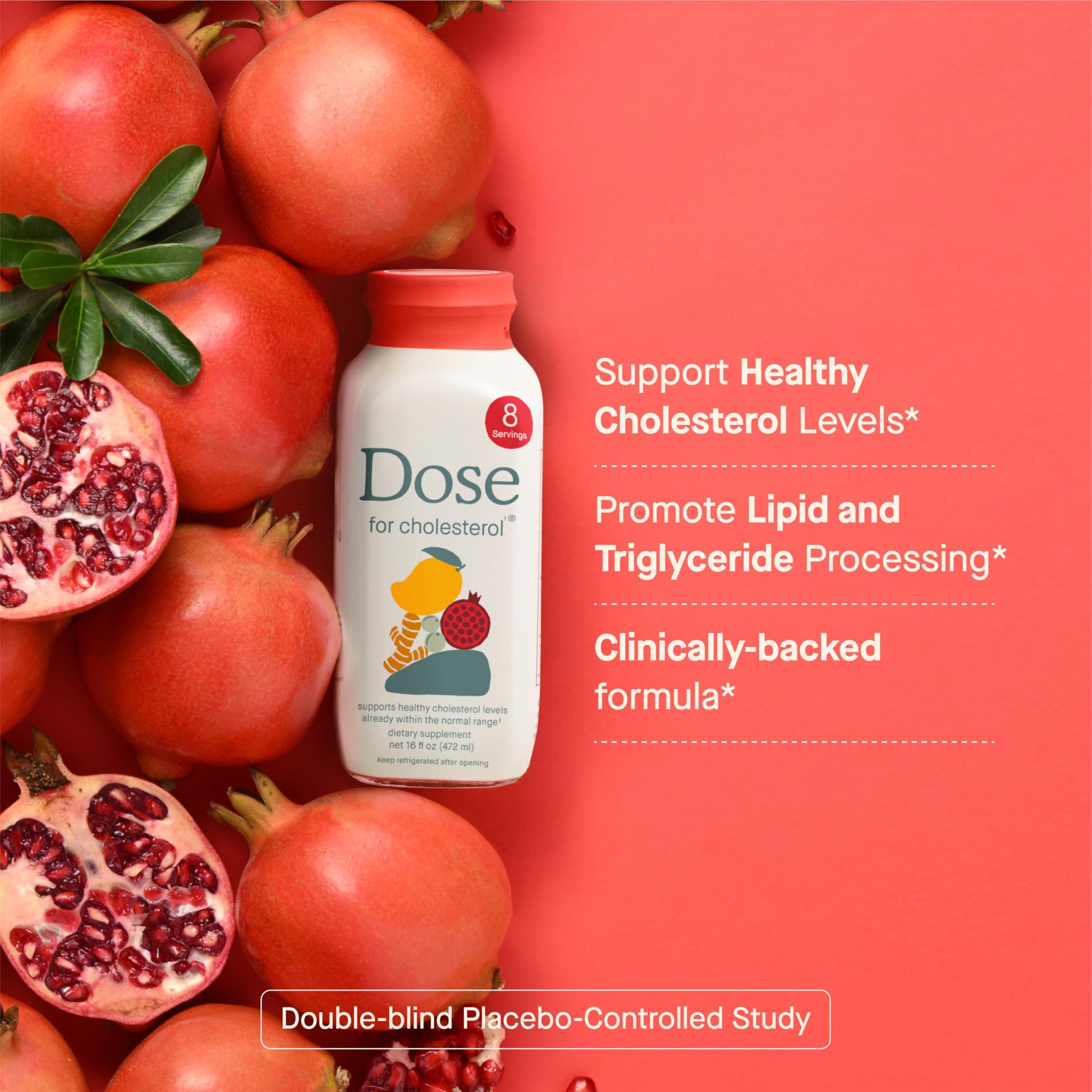 DOSE for Cholesterol Supplements Maintain Healthy Cholesterol Levels and Supports Cardiovascular Health Gluten-Free Vegan Zero Sugar, 16oz Bottle, 3 Pack (3 Week Supply) DOSE Au supplements