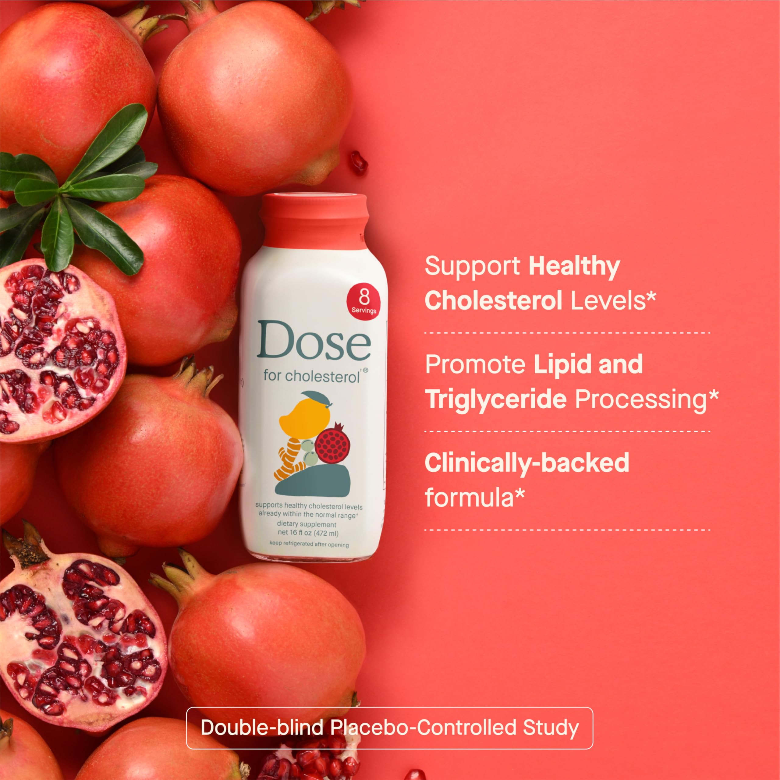 DOSE for Cholesterol Supplements Maintain Healthy Cholesterol Levels and Supports Cardiovascular Health Gluten-Free Vegan Zero Sugar, 16oz Bottle, 3 Pack (3 Week Supply) DOSE Au supplements