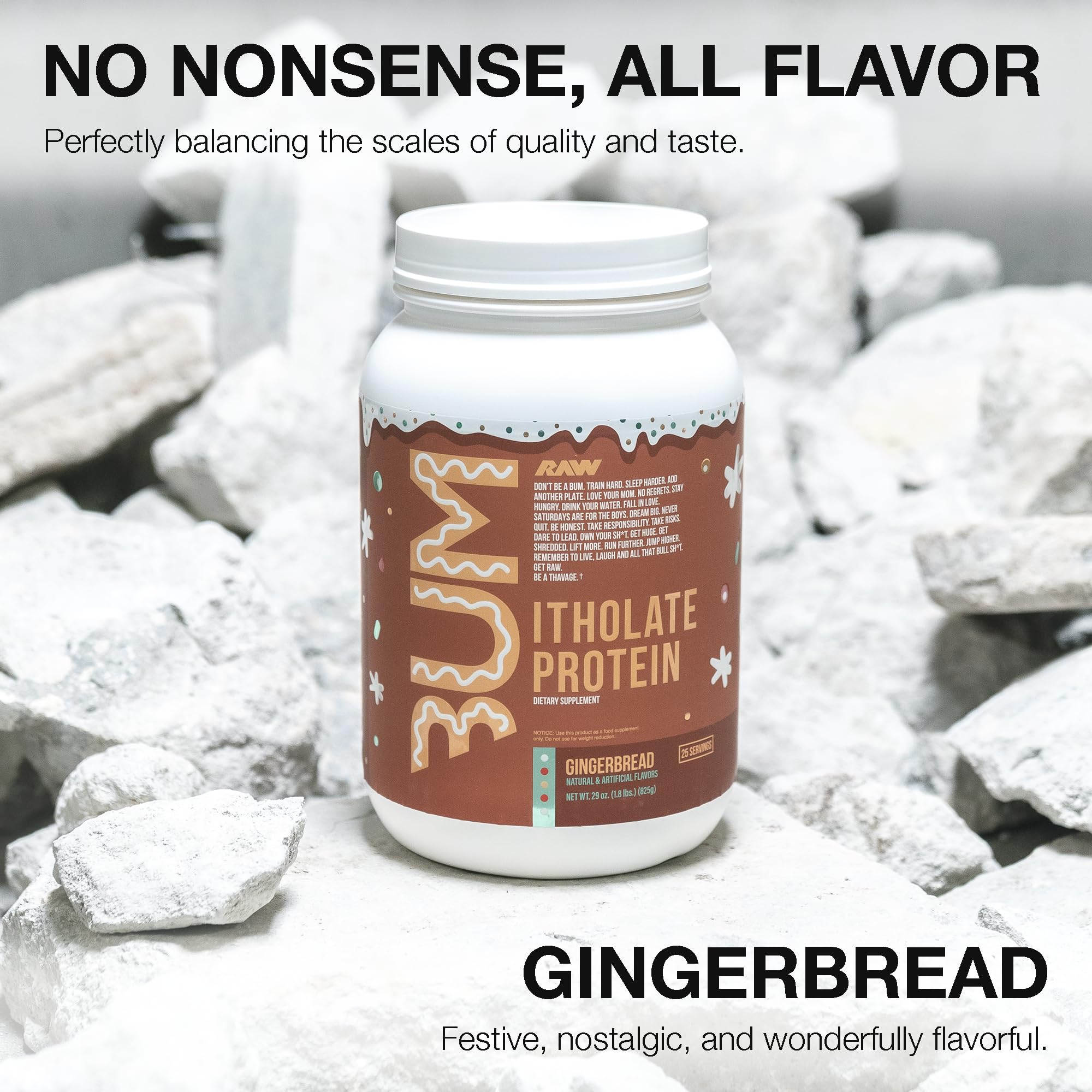 RAW Whey Isolate Protein Powder, Gingerbread (CBUM Itholate Protein) - 100% Grass RAW Au supplements