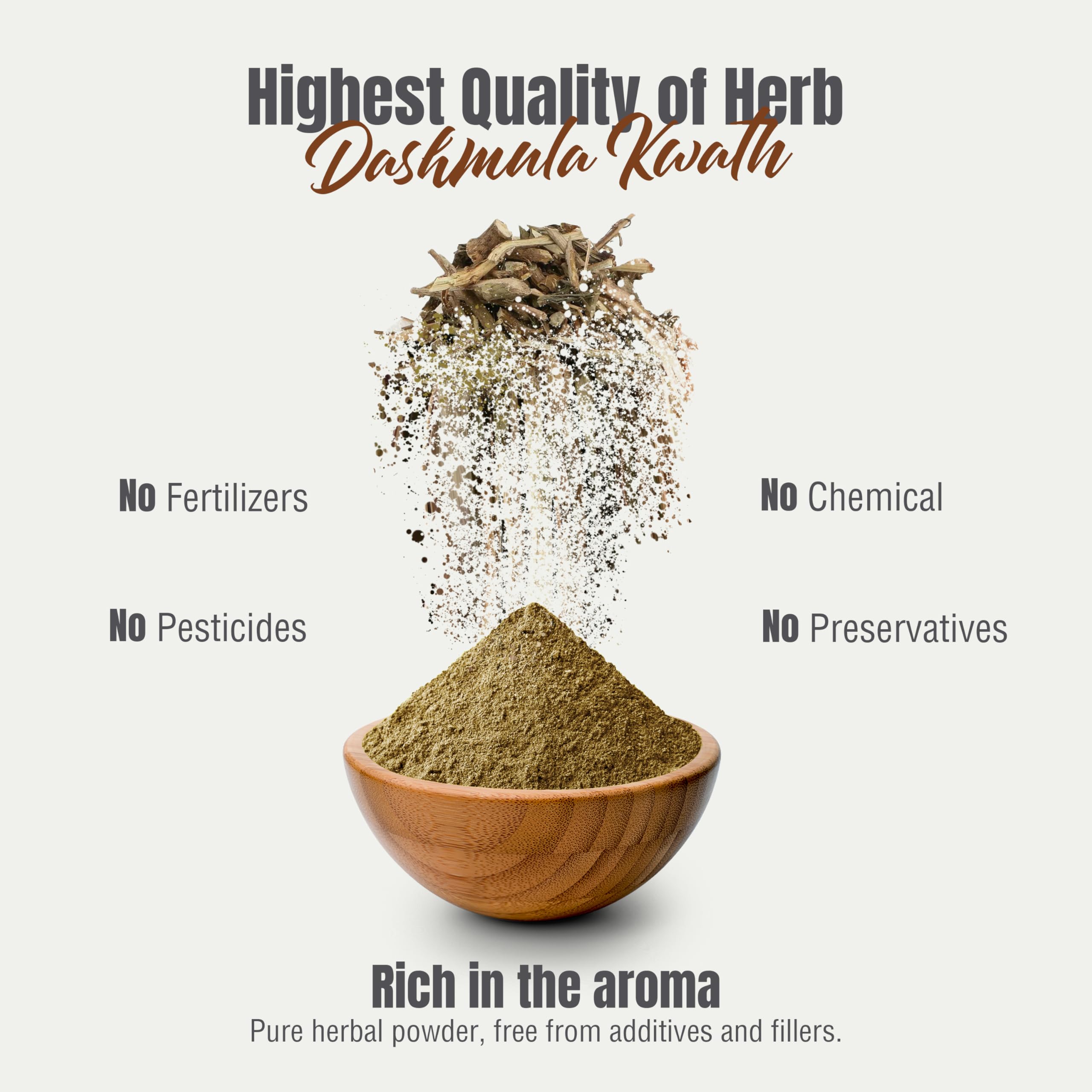 Herbsforever Dashmula Cut and Sifted (Coarse/Kawth) Herbs for Tea - Joint Comfort, Vata Calming, Female Postpartum Cycle & Wellness, Ten Authentic Ayurvedic Roots, Non GMO, Vegan 454g,1 lbs,Dashmool Herbsforever Au supplements