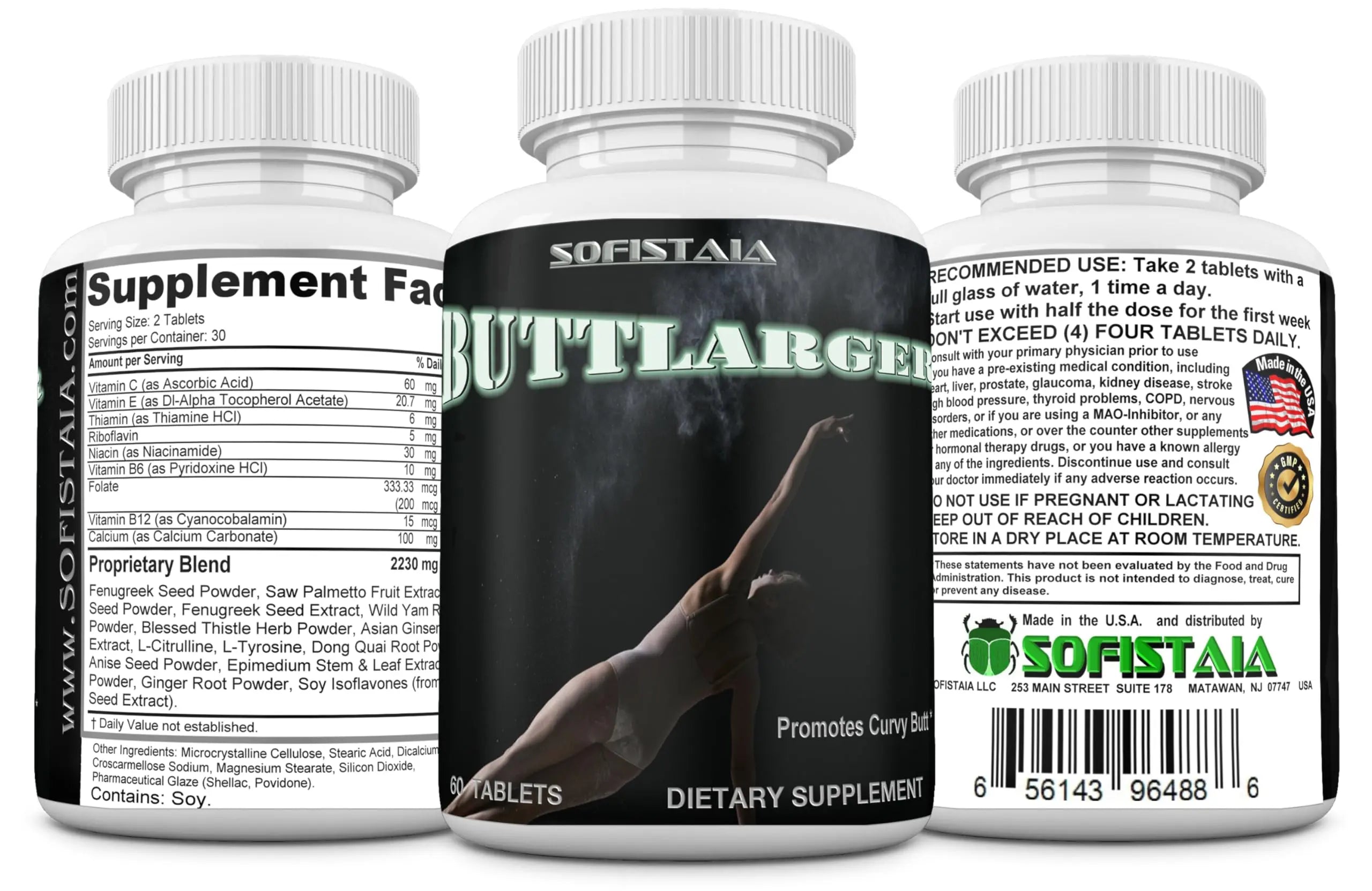 BEAUTIFYEM Sofistaia BUTTLARGER Natural Enhancement Supplement, 60 Tablets, Essential Nutrients for Curves and Confidence BEAUTIFYEM Au supplements