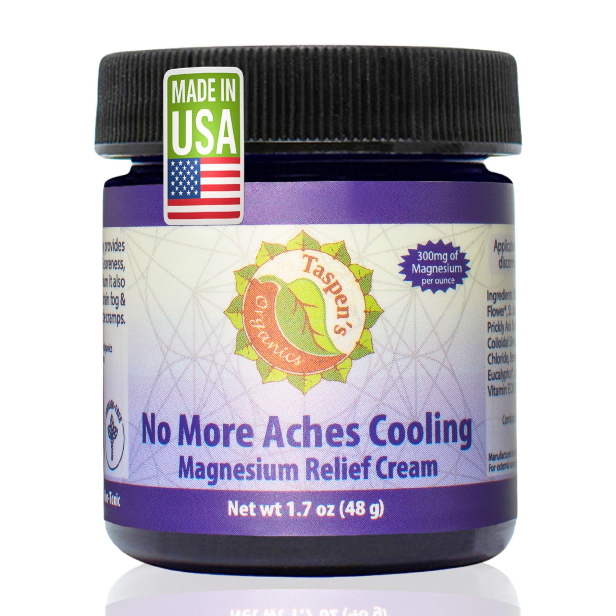 Taspen’s Organics Magnesium No More Aches Cooling Cream – Topical Magnesium Cream for Muscle Relief, Sore Muscles & Post-Workout Recovery with Arnica, Herbs & Essential Oils Taspen's Organics Au supplements