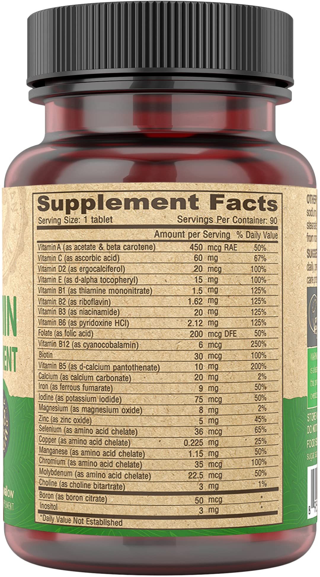 DEVA Vegan Multivitamin for Women & Men with Iron, Vitamin C, E, B Complex Vitamins, Zinc, 90 Tiny Tablets DEVA Au supplements