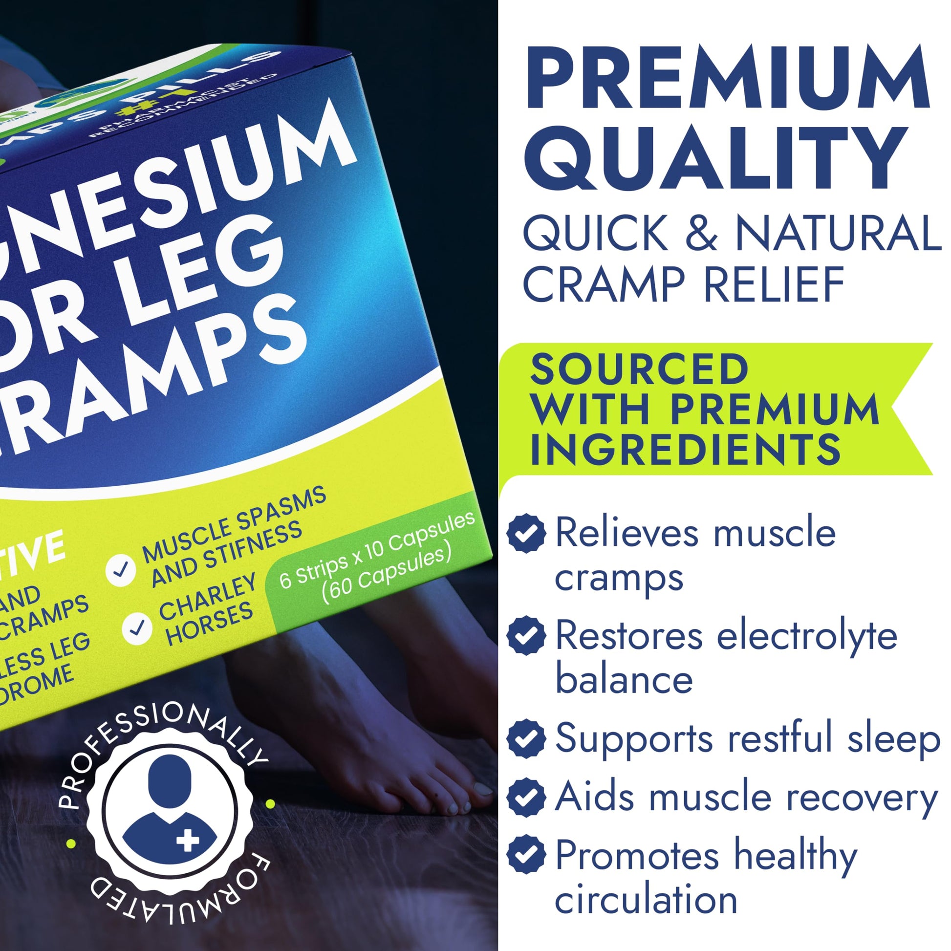 Leg Cramp Relief Pills | Pain Relief for Muscle Spasms, Soreness, & Foot and Calf Cramps | Homeopathic Medicine for Restless Legs Syndrome Relief (30 Pills) Terramed Just Think Comfort Au supplements