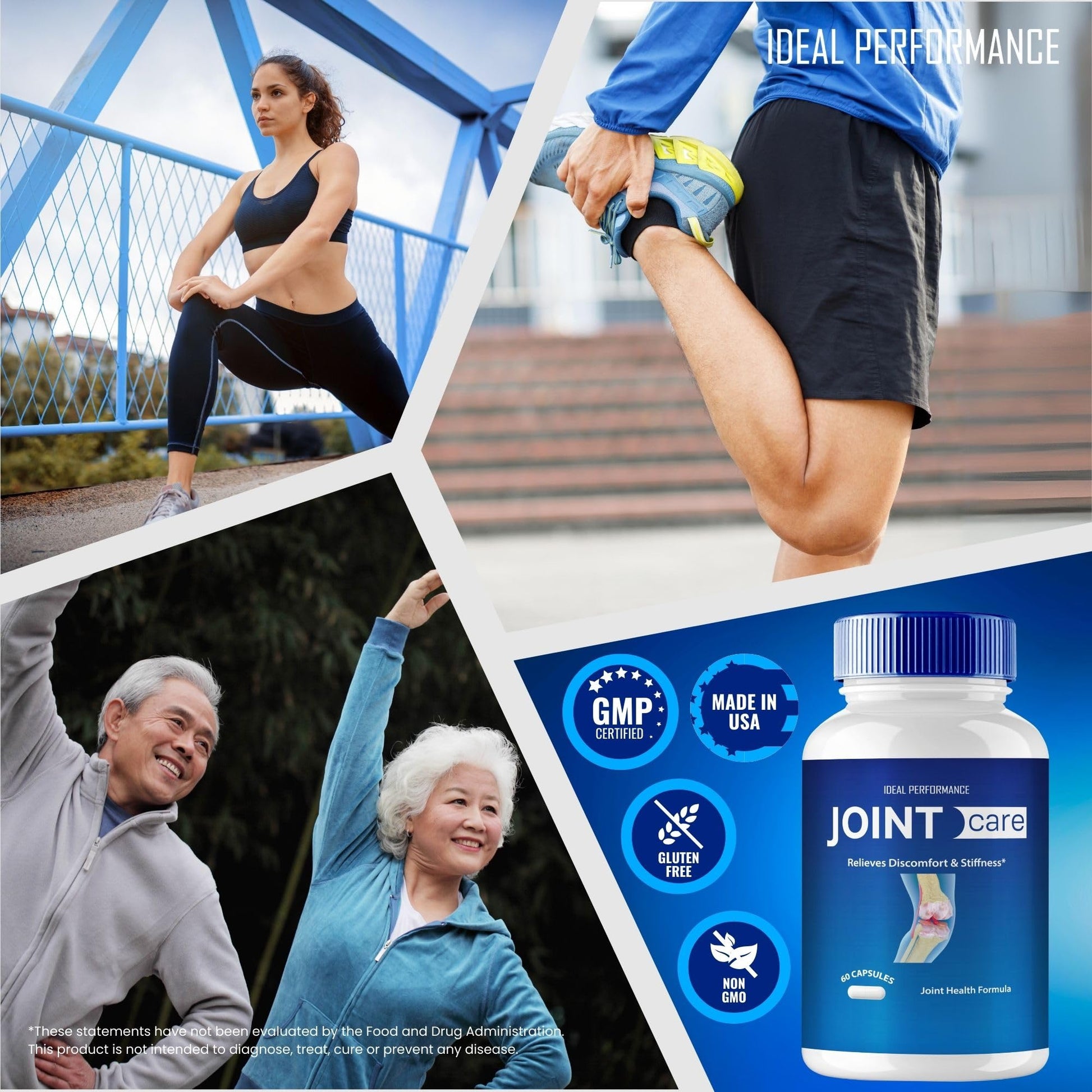 IDEAL PERFORMANCE Joint Care Support Capsules, JointCare Supplement Pills All Natural Formula to Fortify Bones & Bolster Flexibility - Maximum Strength, Joint Care Support Reviews (2 Pack) IDEAL PERFORMANCE Au supplements