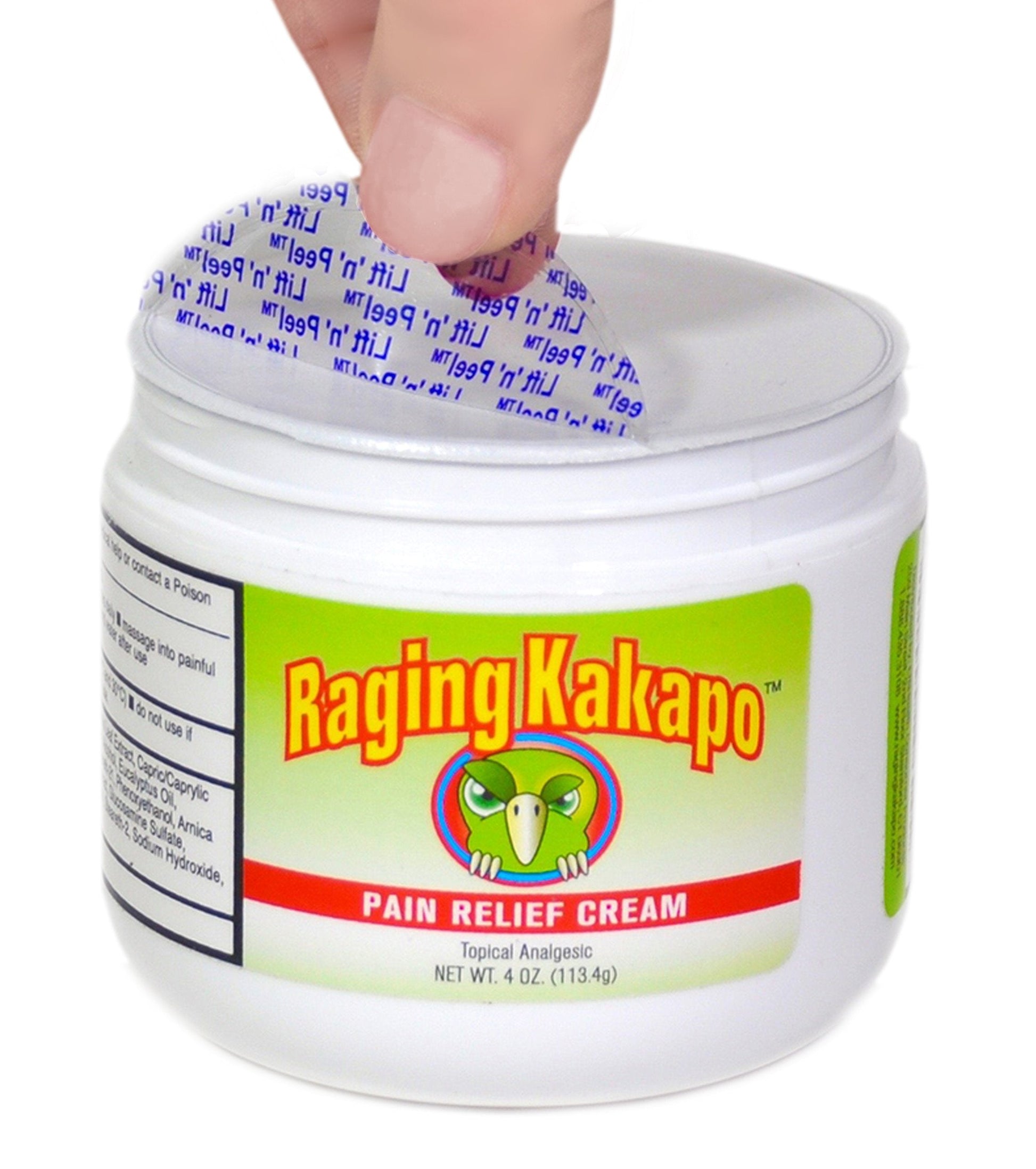 Raging Kakapo Pain Relief Cream - Sore Muscles, Joint Pain & Aches - Odor Free, Non-Greasy Pain Cream - Histamine Dihydrochloride, Capsaicin, Emu Oil & More - 4 oz. Jar Raging Kakapo Au supplements