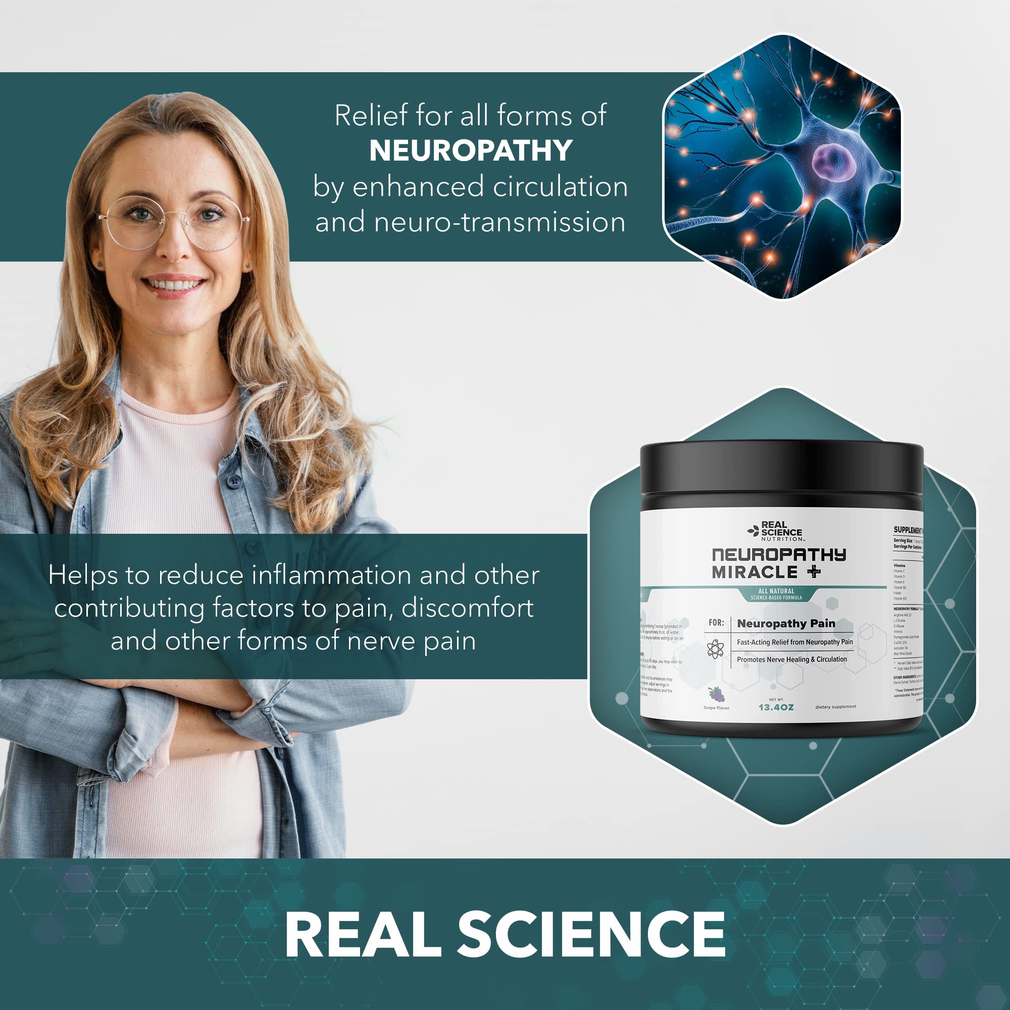 Real Science Nutrition Offers Neuropathy Miracle a Natural Powder Supplement to Improve Circulation and Provide Relief for Neuropathy Real Science Nutrition Au supplements